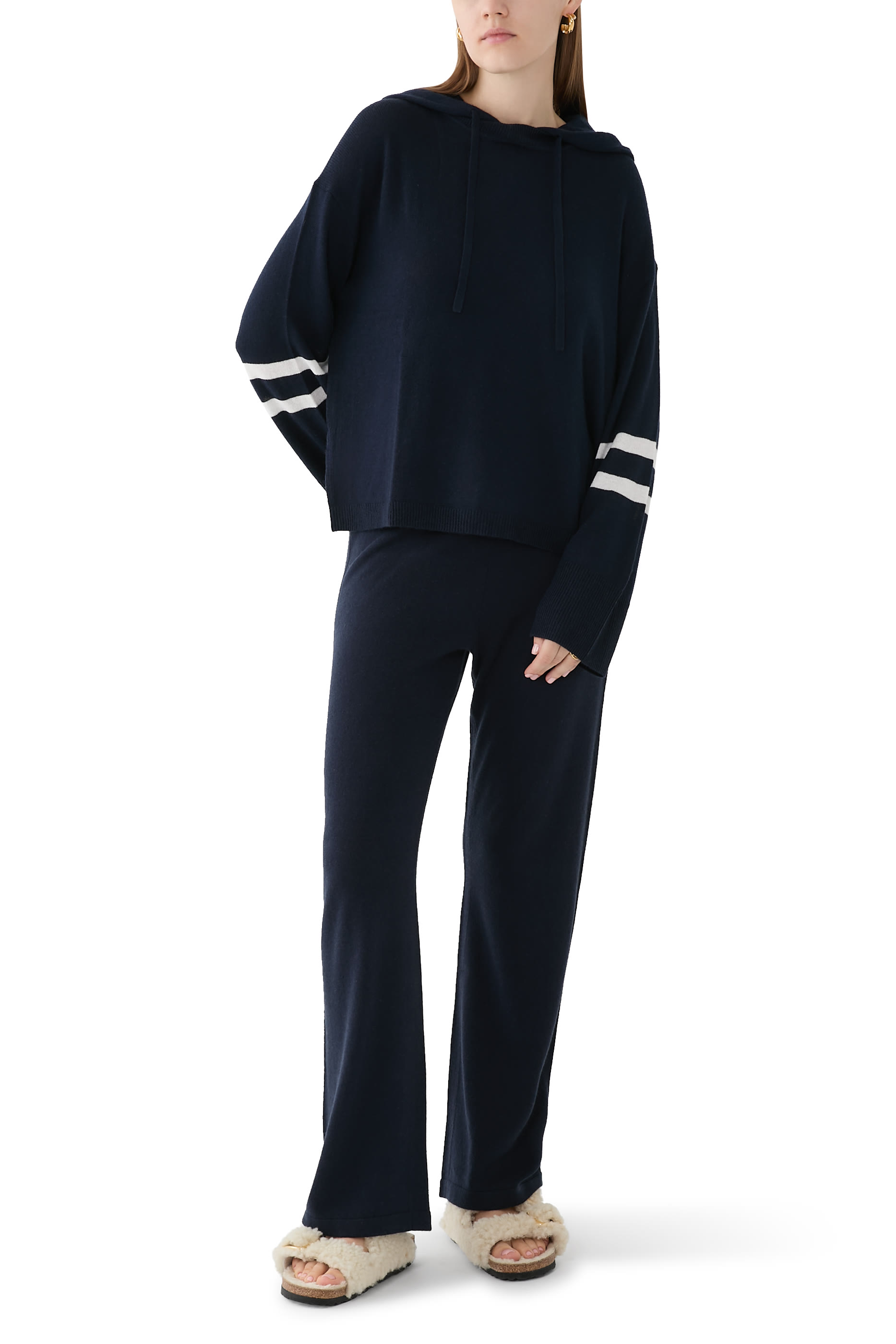 هودي بحواف بلون مغاير كشمير