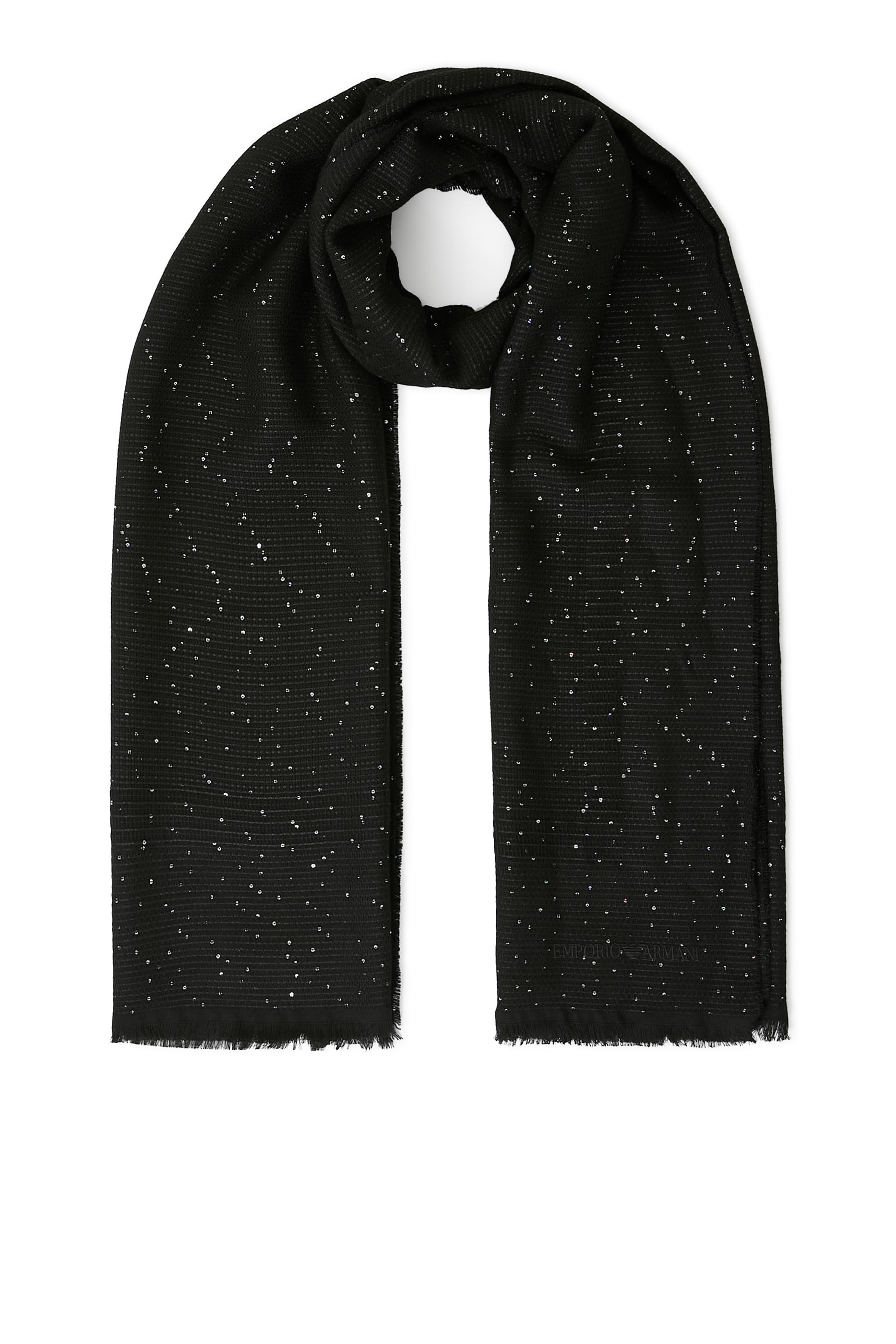 شال بشعار الماركة مزين بترتر