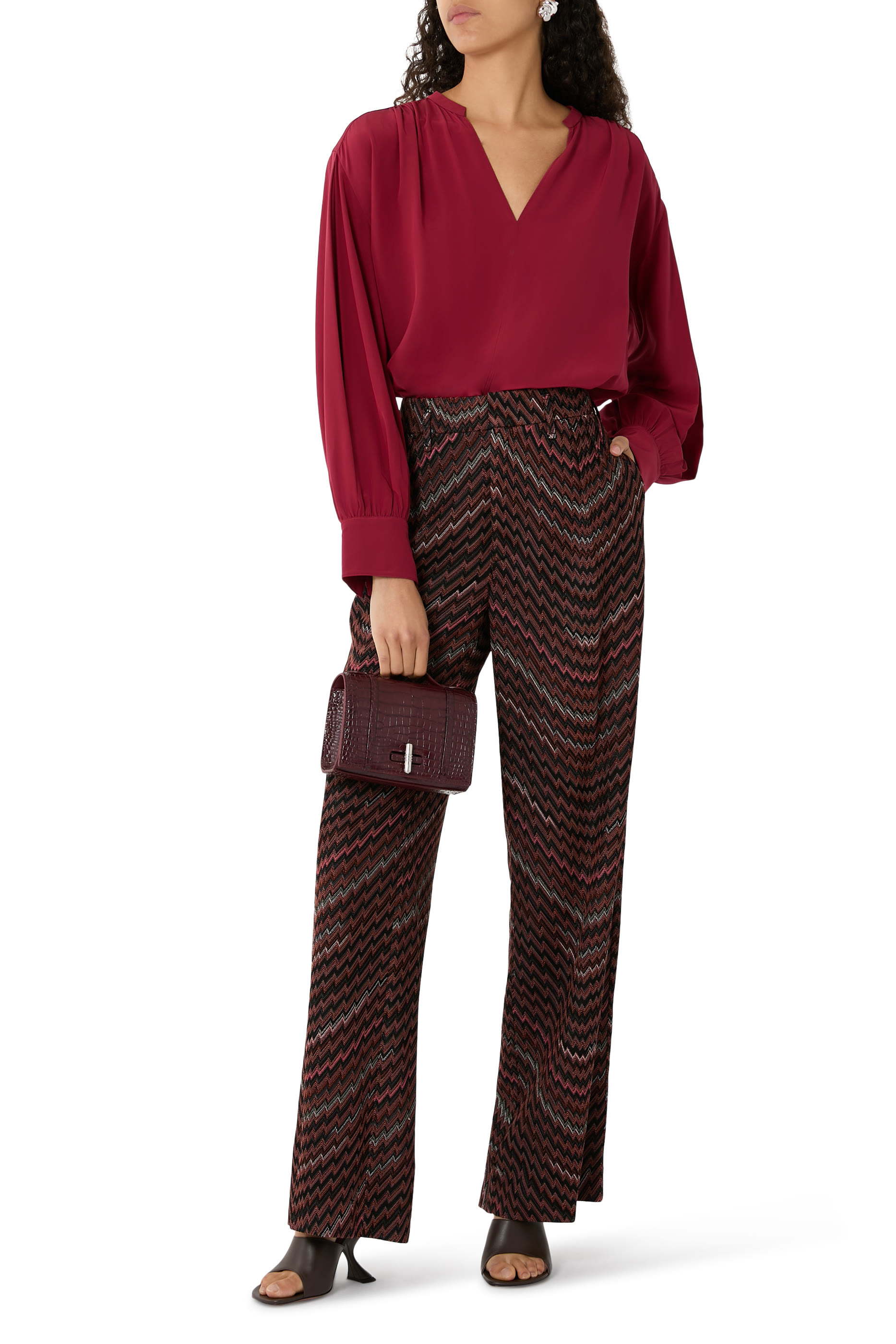 حقيبة يد ماي صغيرة بنقشة جلد