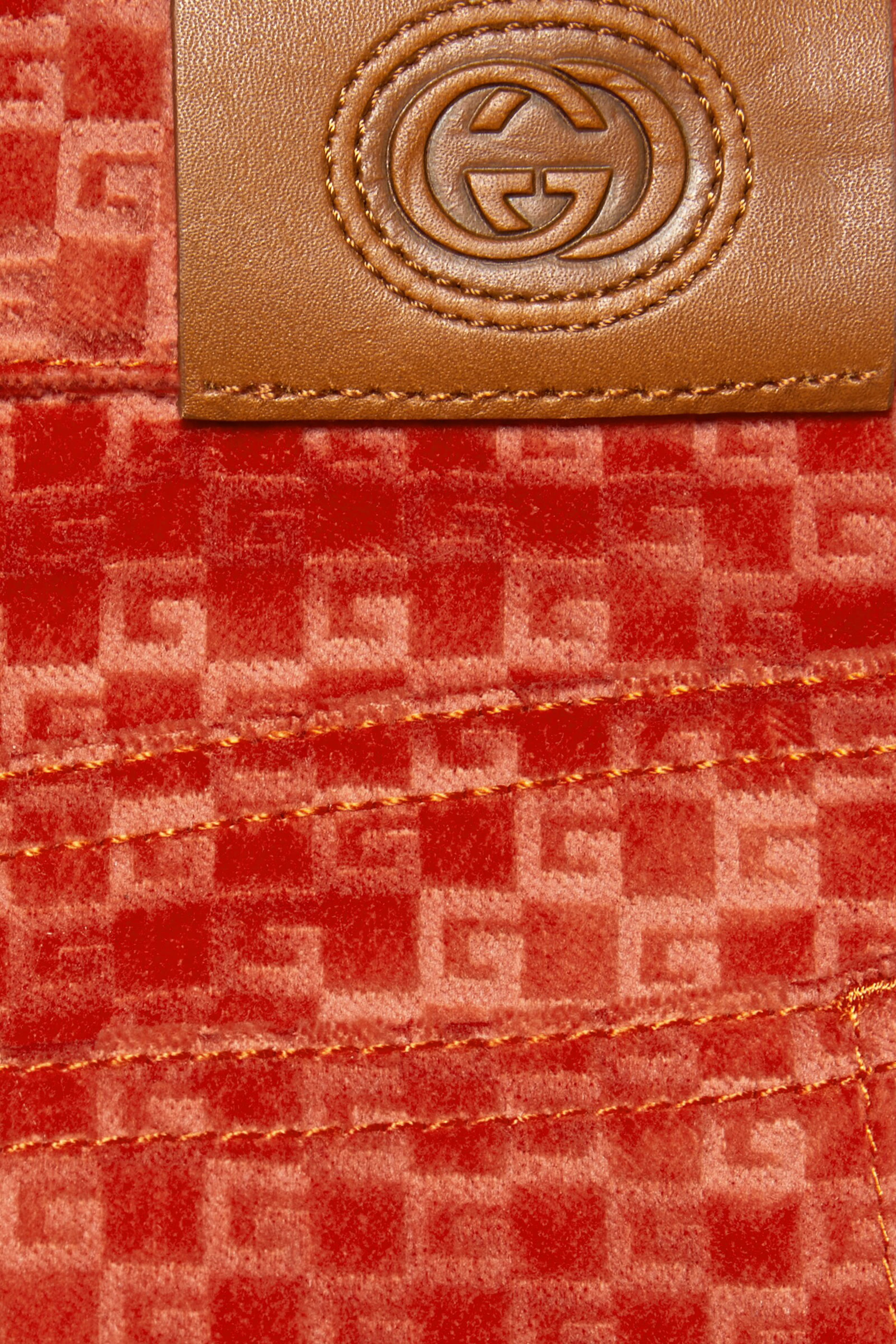 تنورة للأطفال بنقشة مربعة بحرف شعار الماركة مخمل