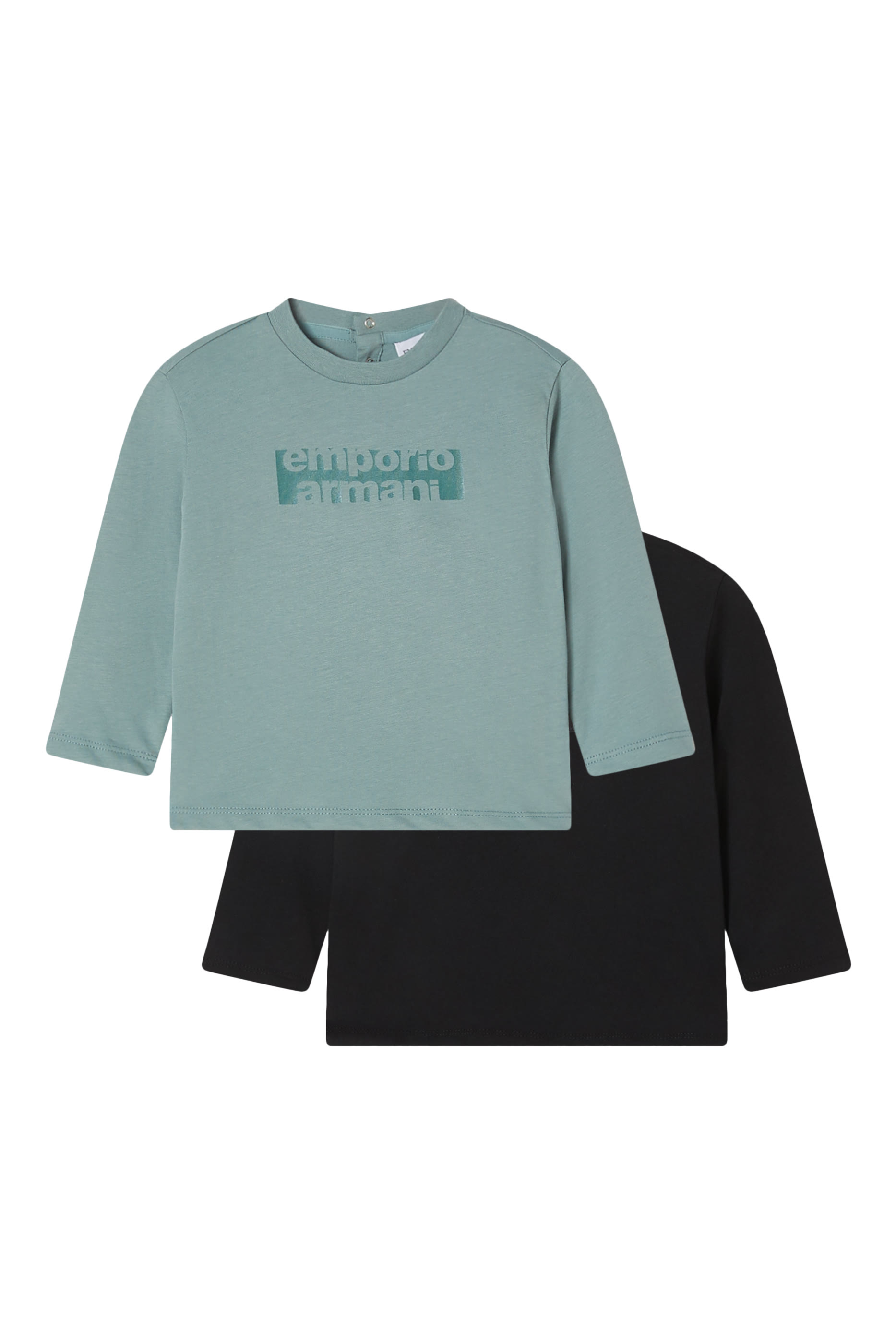 طقم تيشيرت بأكمام طويلة جيرسيه، قطعتين