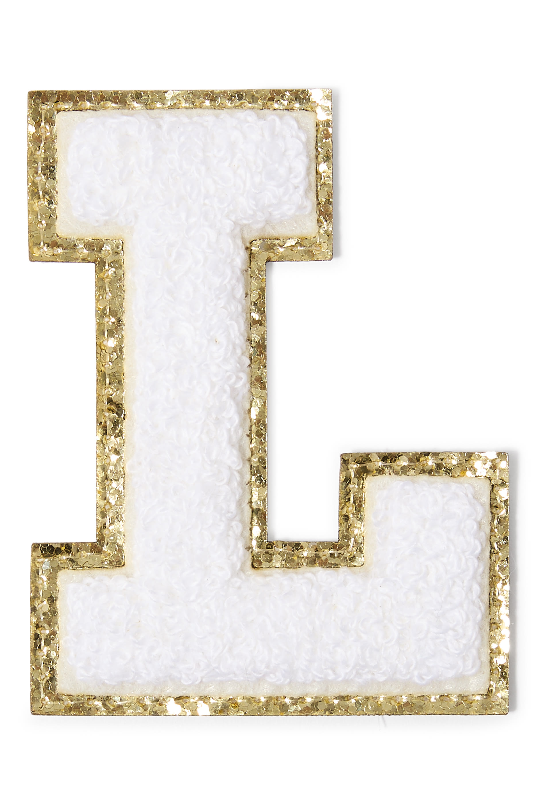 Kids 3" Chenille Sparkle ‘L’ Letter Patch