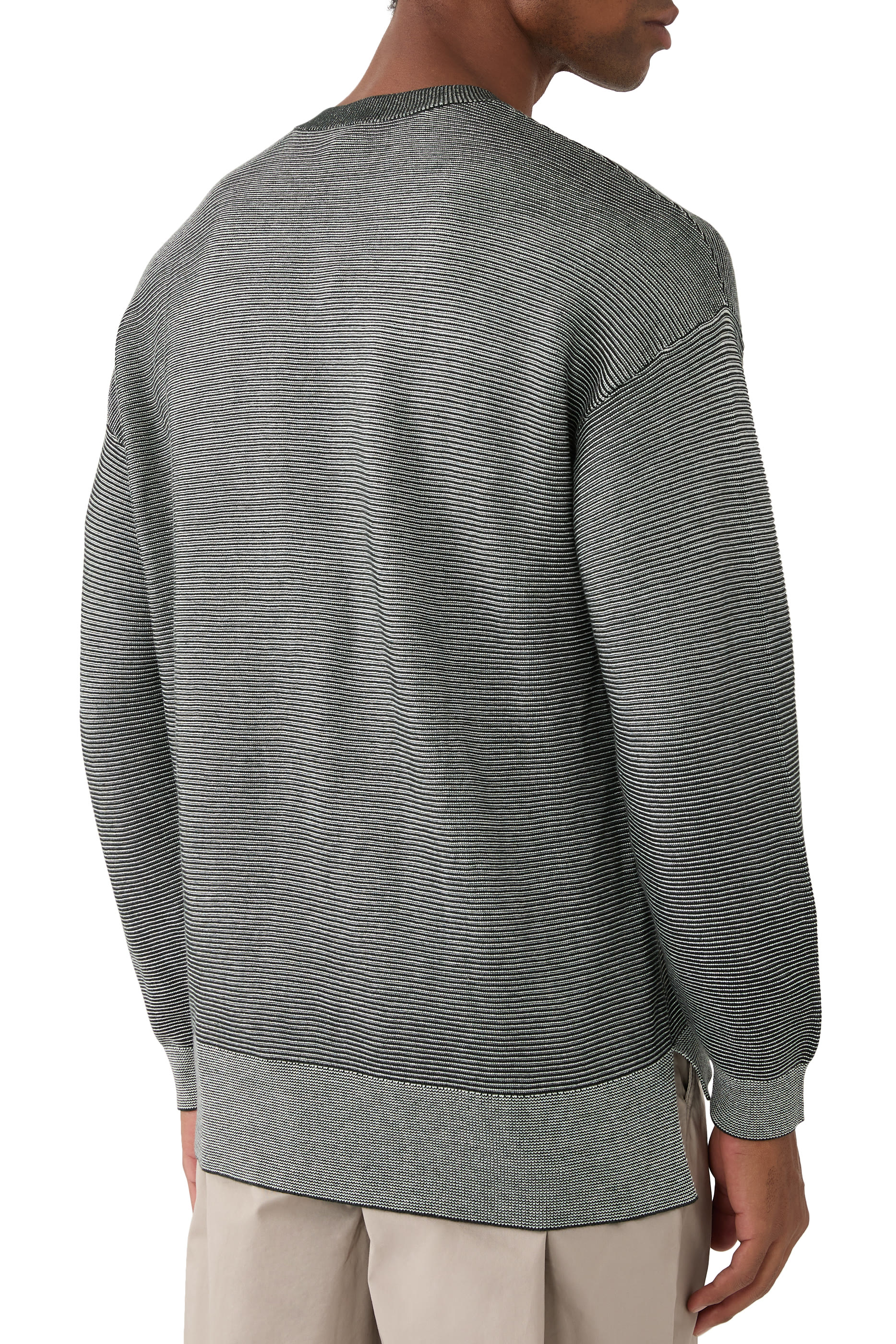 كنزة نسيج قطن مضلع