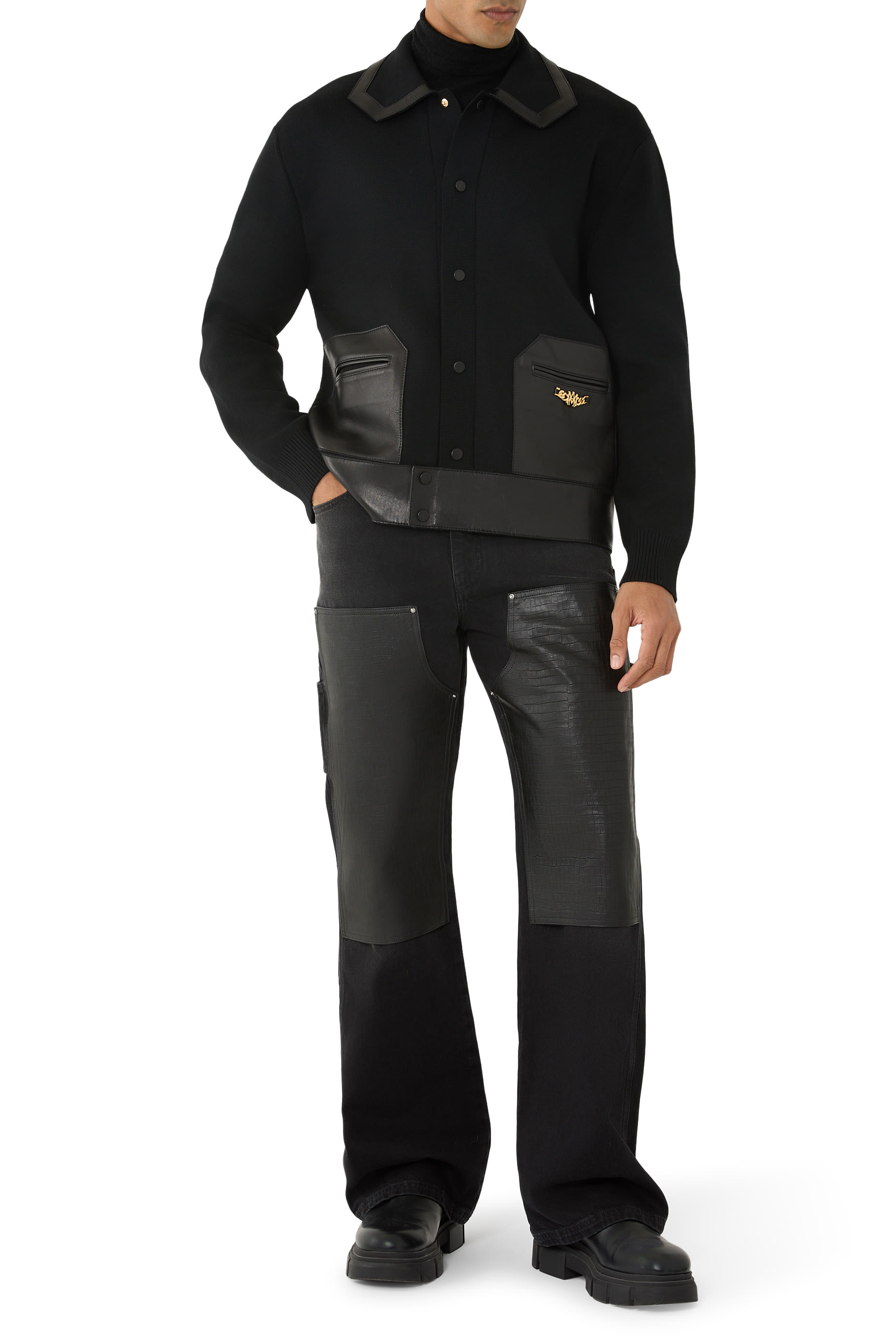 بنطال جينز كاربنتر بنقشة جلد التمساح