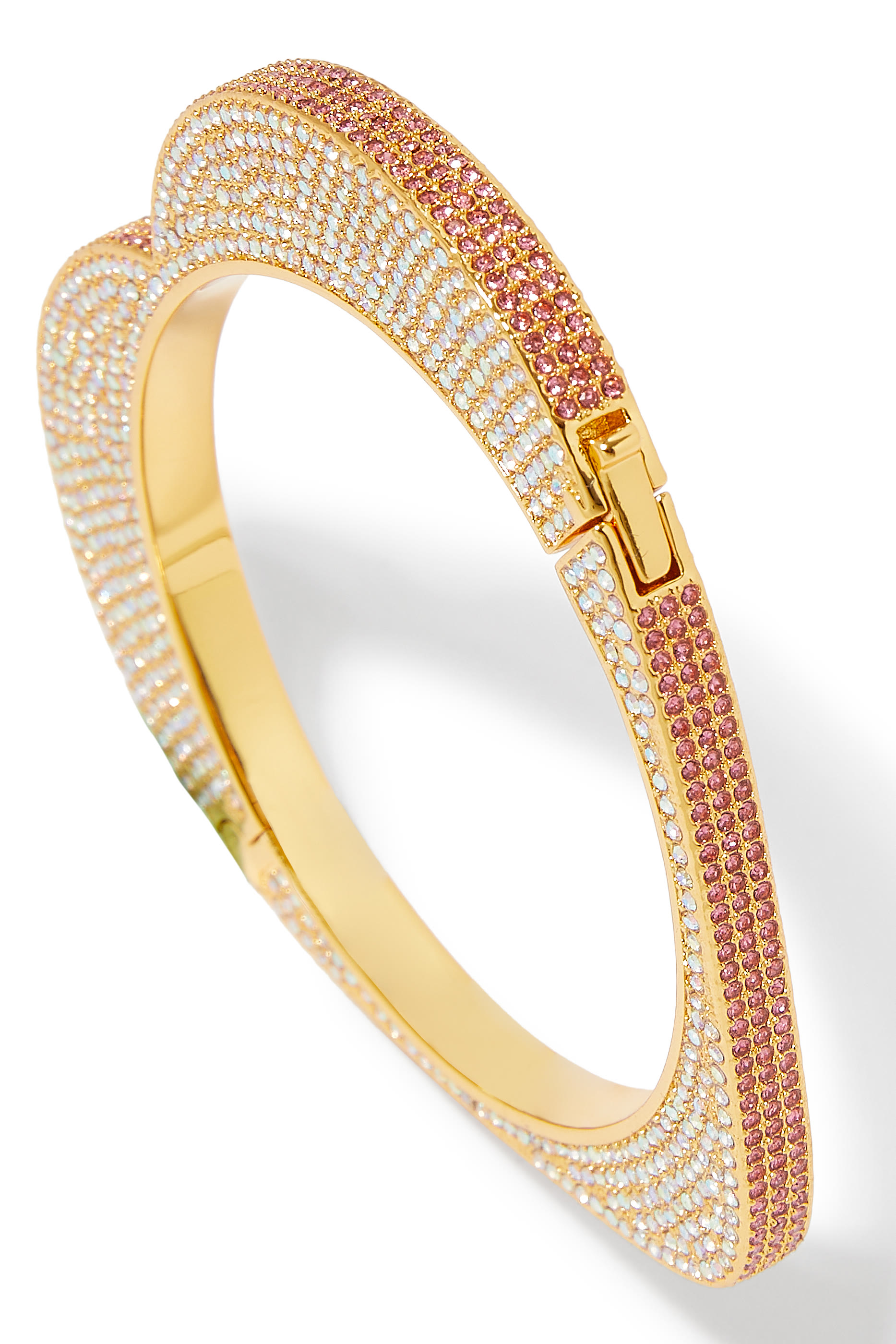 سوار بتصميم قلب بأحجار بافيه