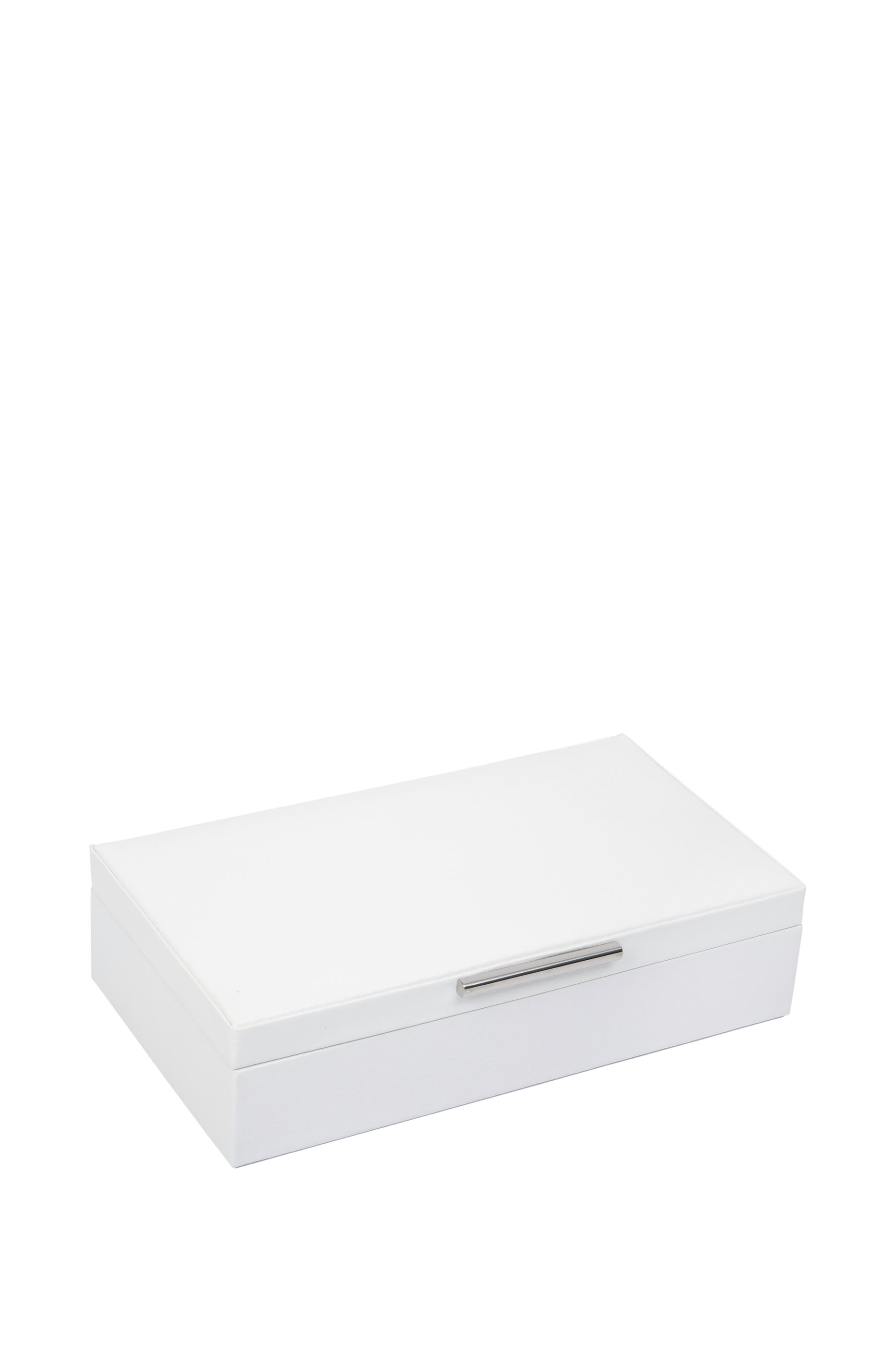 علبة مجوهرات جلد متوسط الحجم