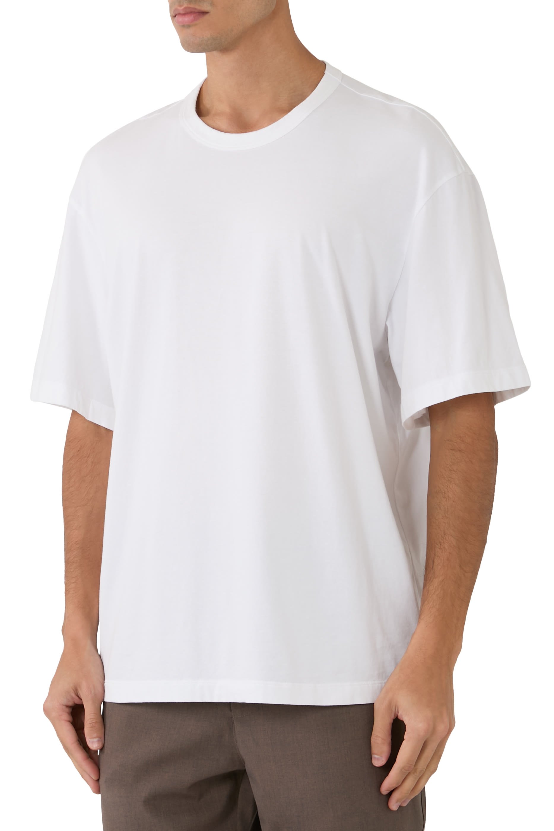 سويت شيرت بقصة فضفاضة وياقة ضيقة جرسيه فاخر ثقيل الوزن