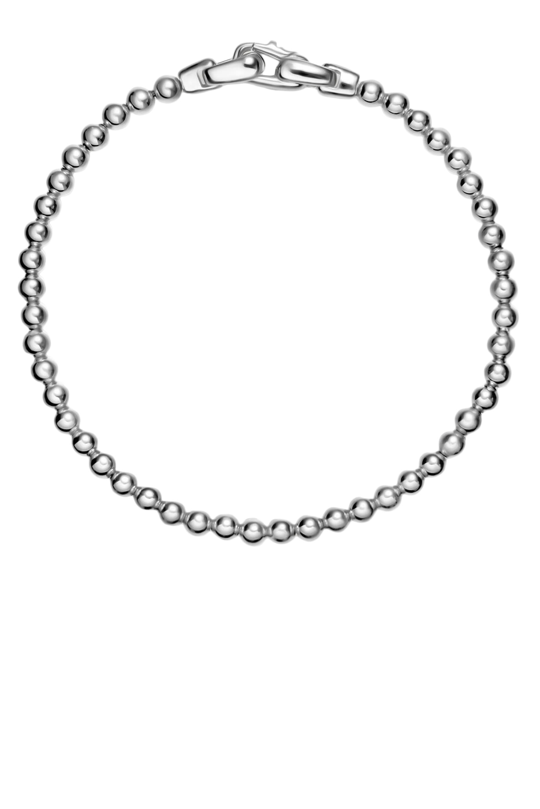 سوار بخرز بتصميم مسبحة، فضة إسترلينية