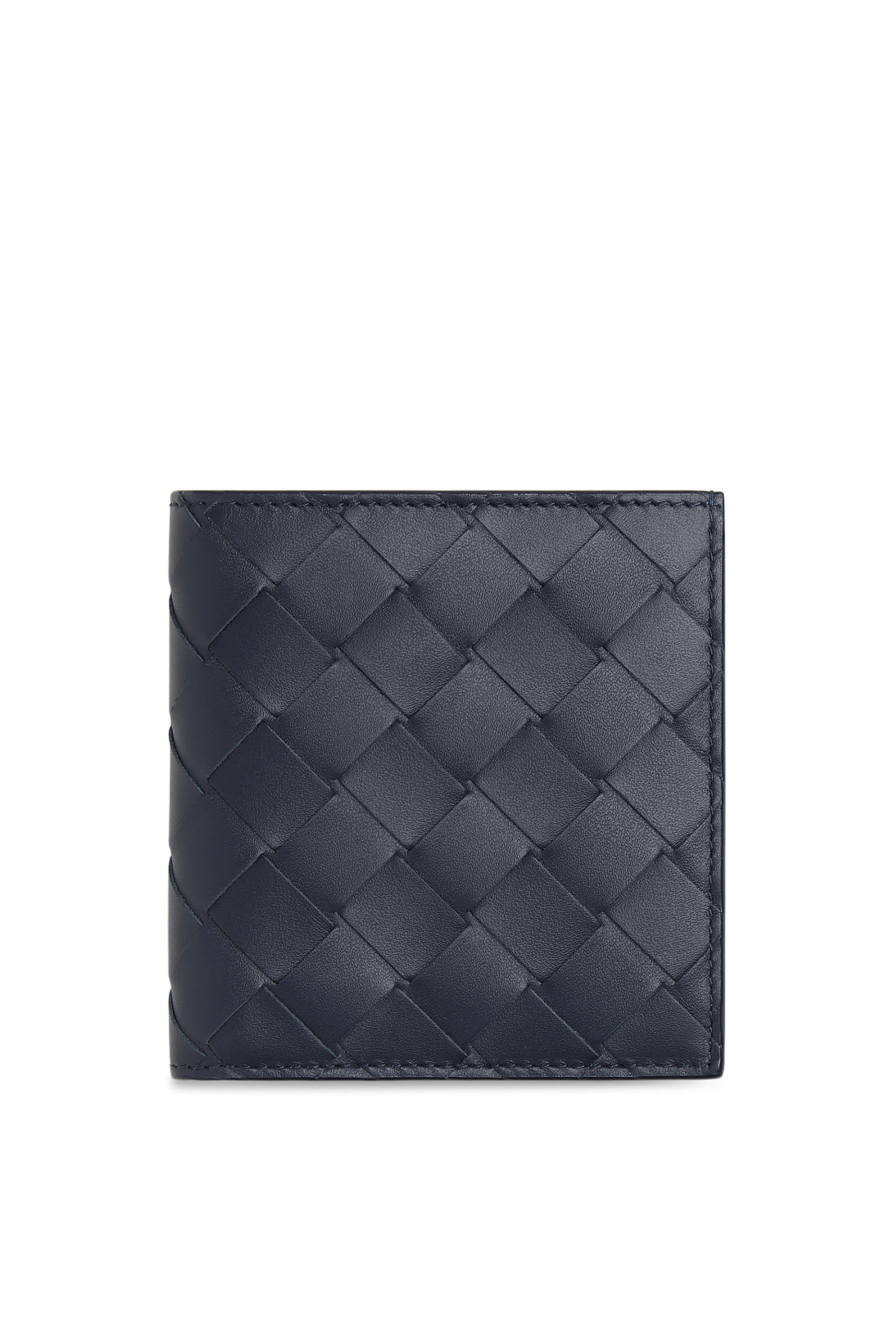 محفظة ثنائية الطيّ رفيعة بنتصميم مجدول