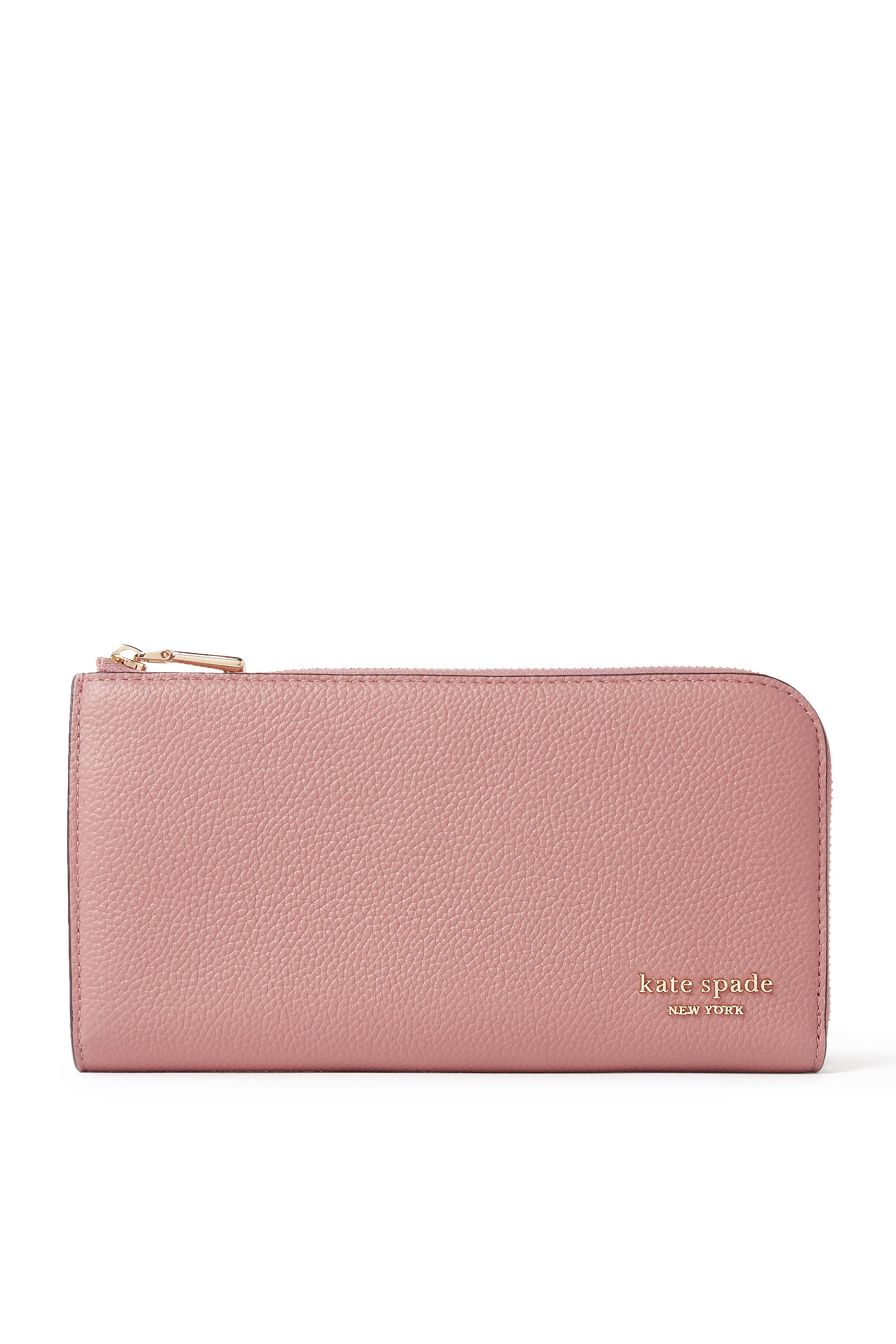 محفظة ديفين بسحاب جلد بارز الملمس