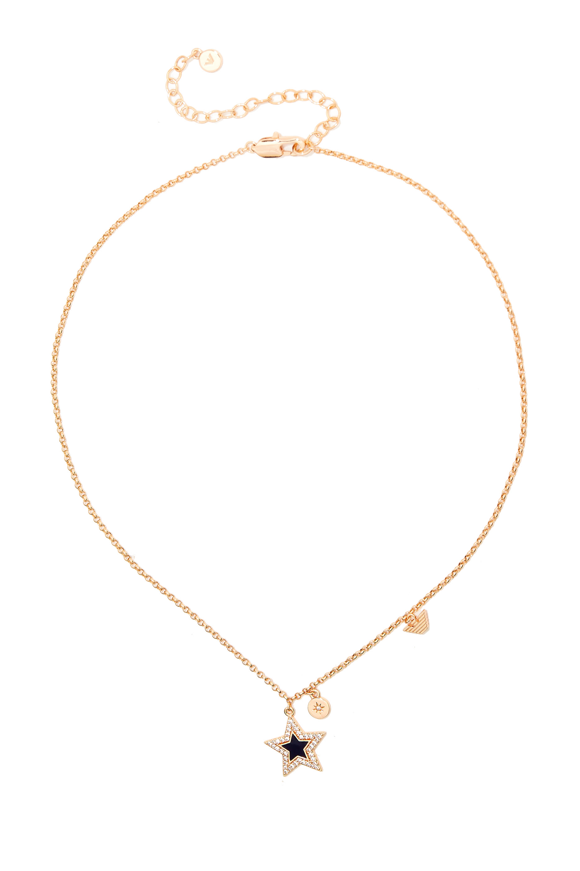 قلادة بحلية نجمة نحاس مرصعة بالكريستال