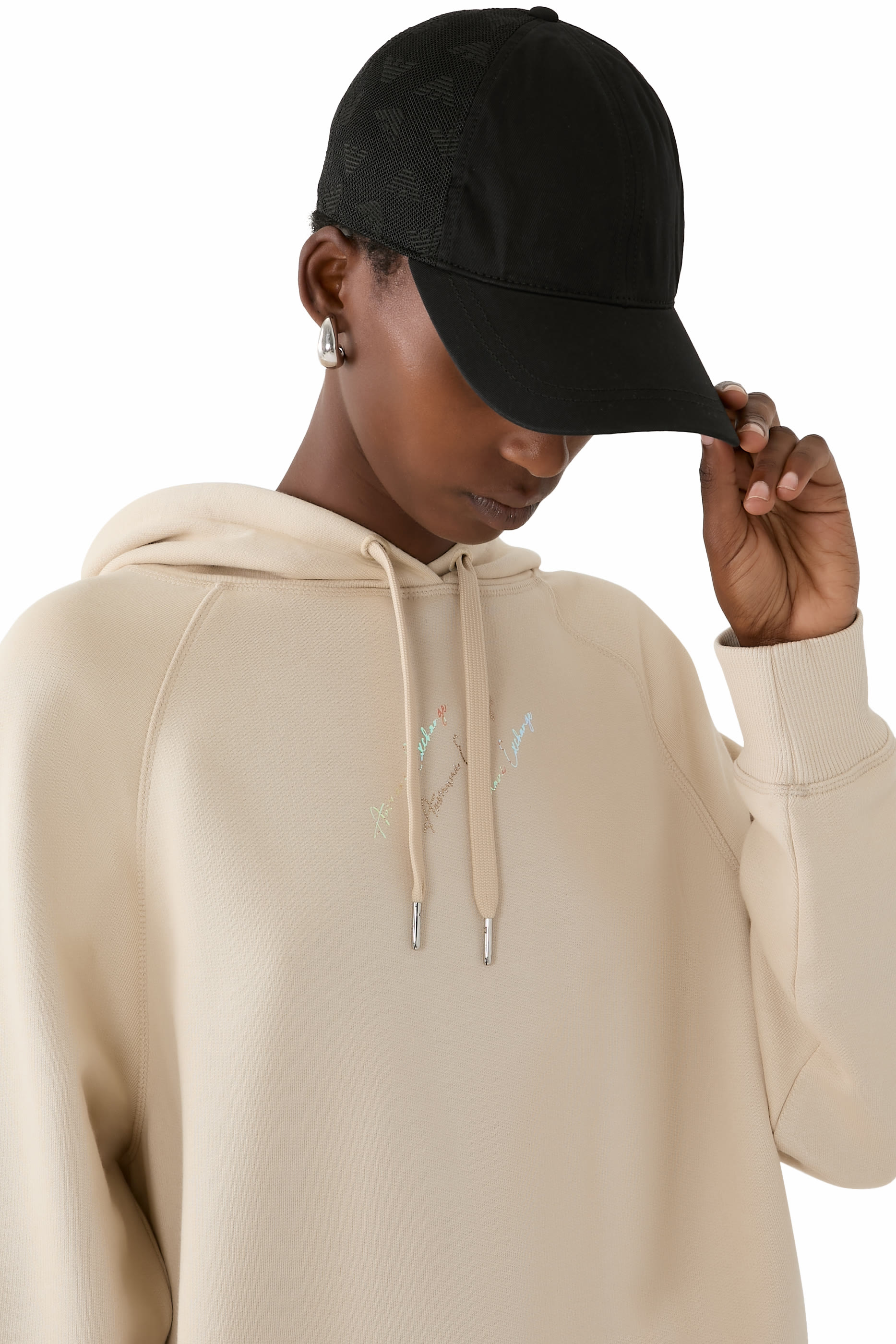 كاب بيسبول بتطريز شعار الماركة بالكامل وظهر شبكي