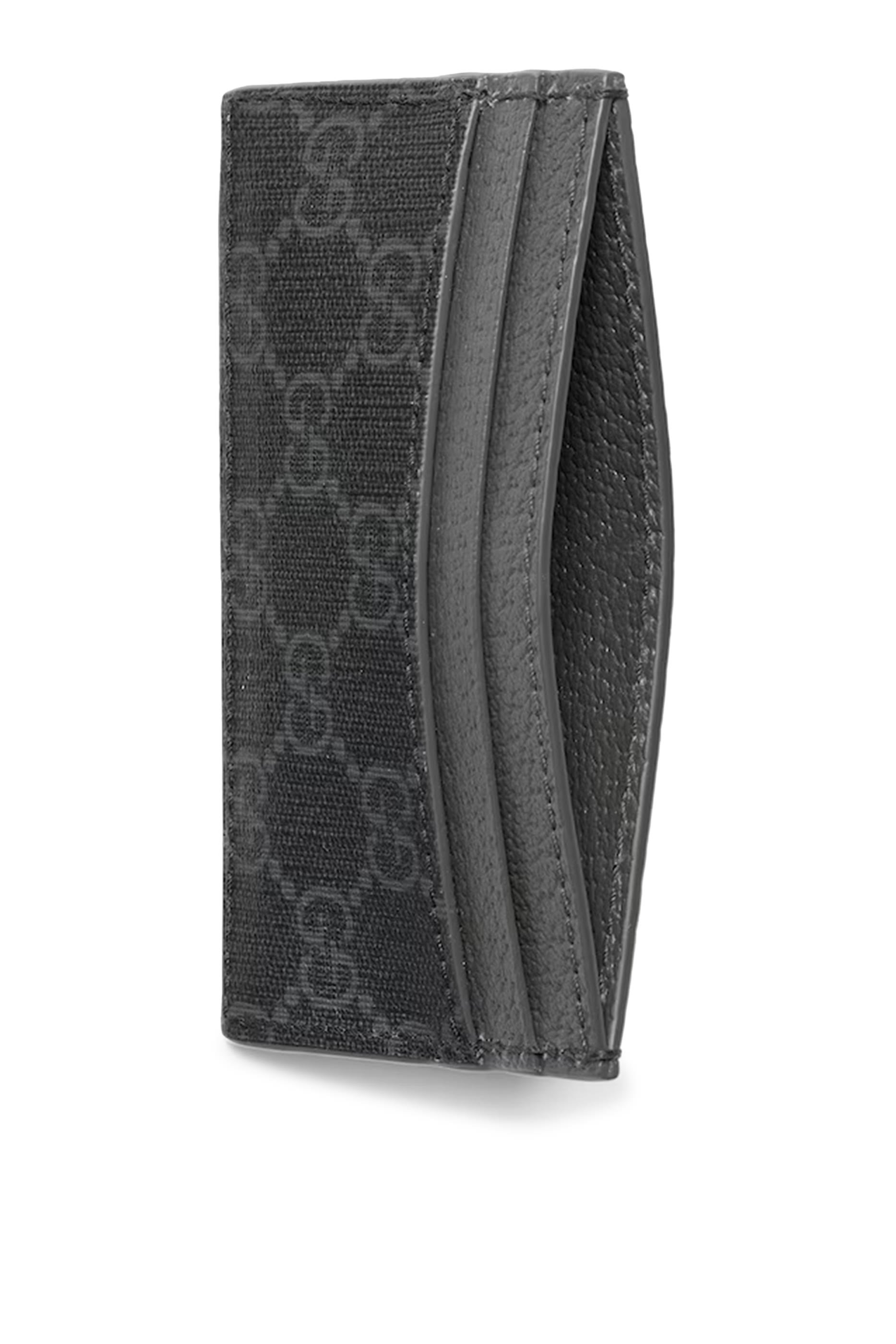 حافظة بطاقات ثنائية الطي بشعار الماركة