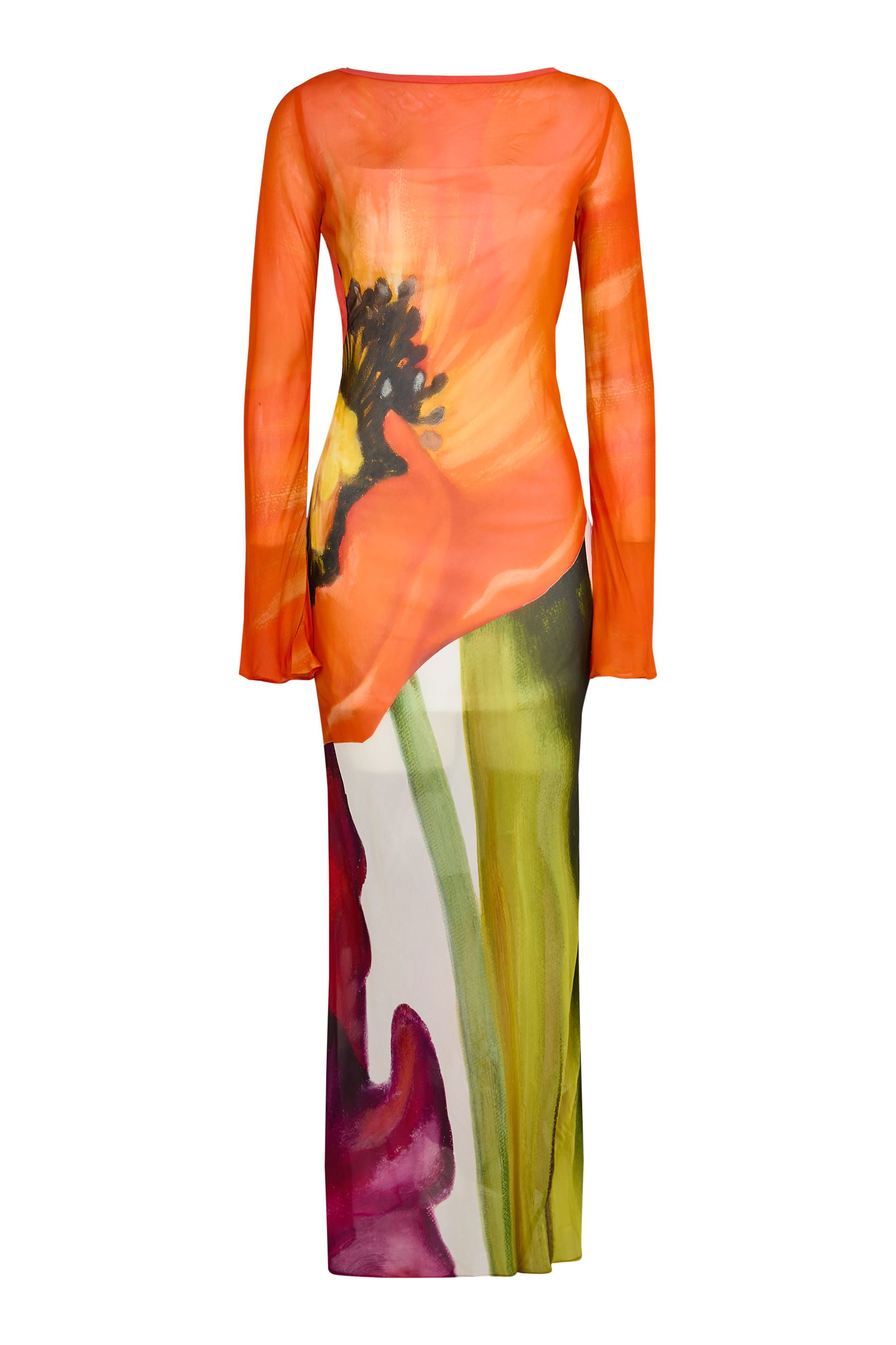 فستان أوغست طويل بأكمام طويلة