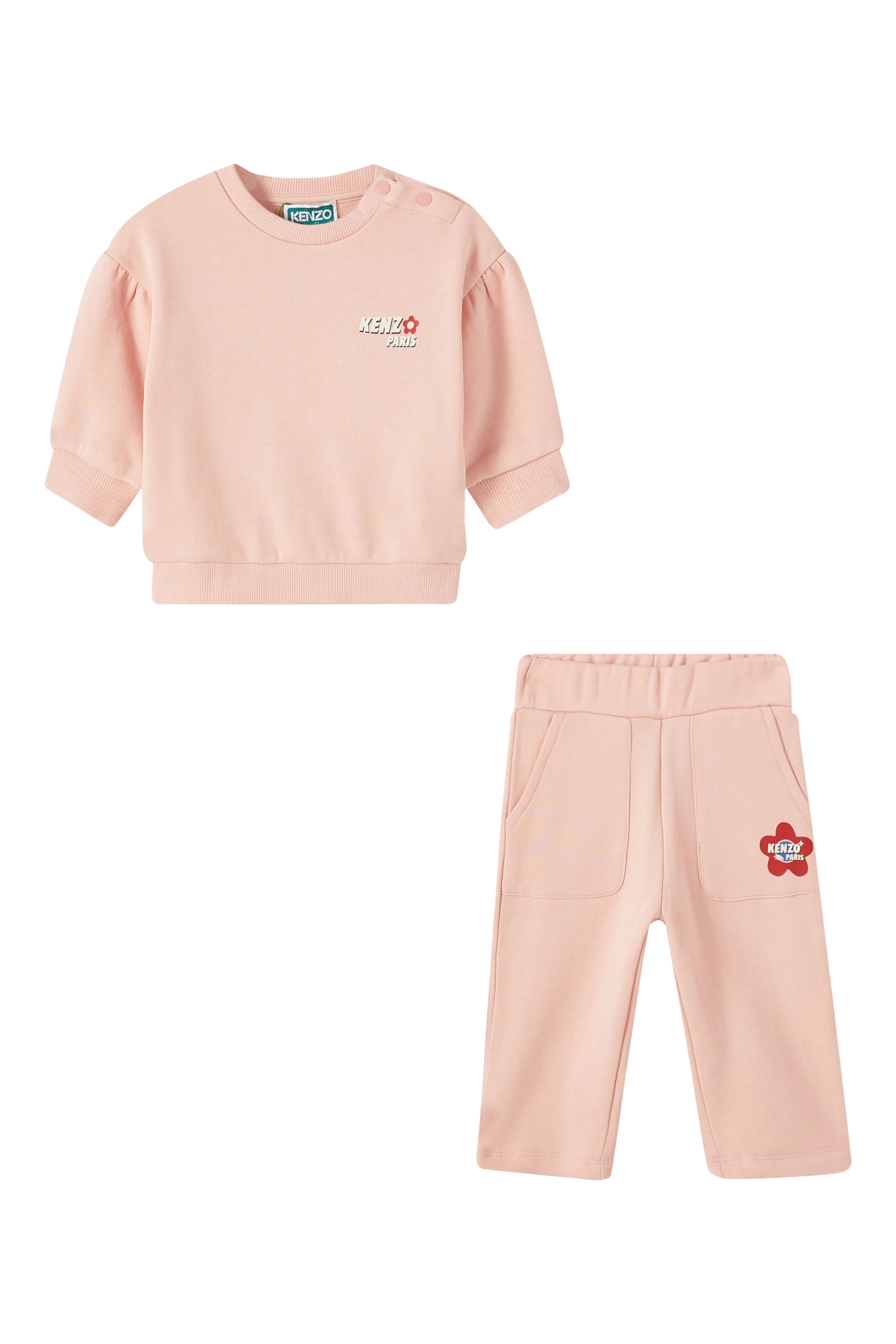 Kids Logo Cotton Sweater & Trousers Set