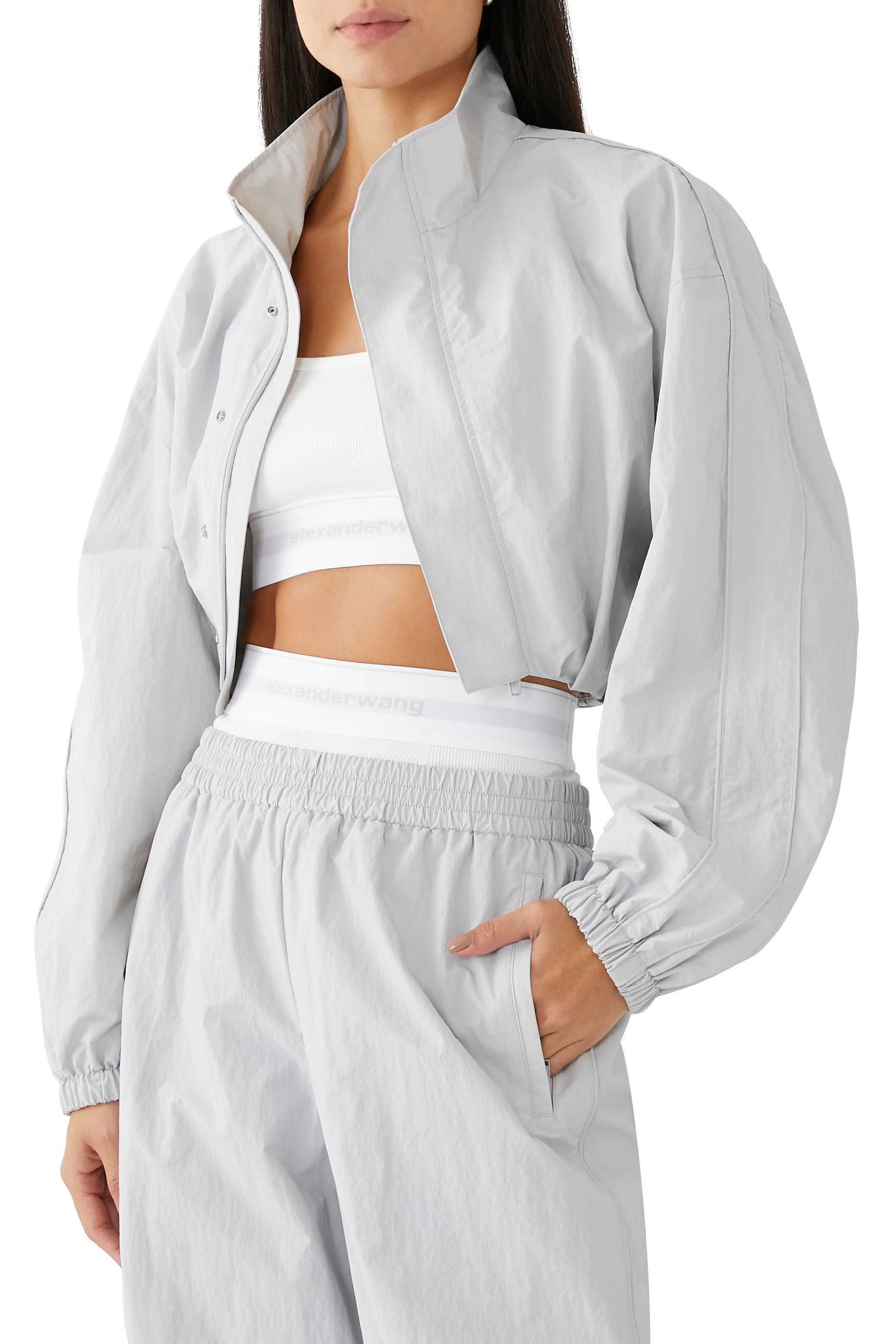 جاكيت رياضي بوليرو ببلوزة بتصميم حمالة صدر