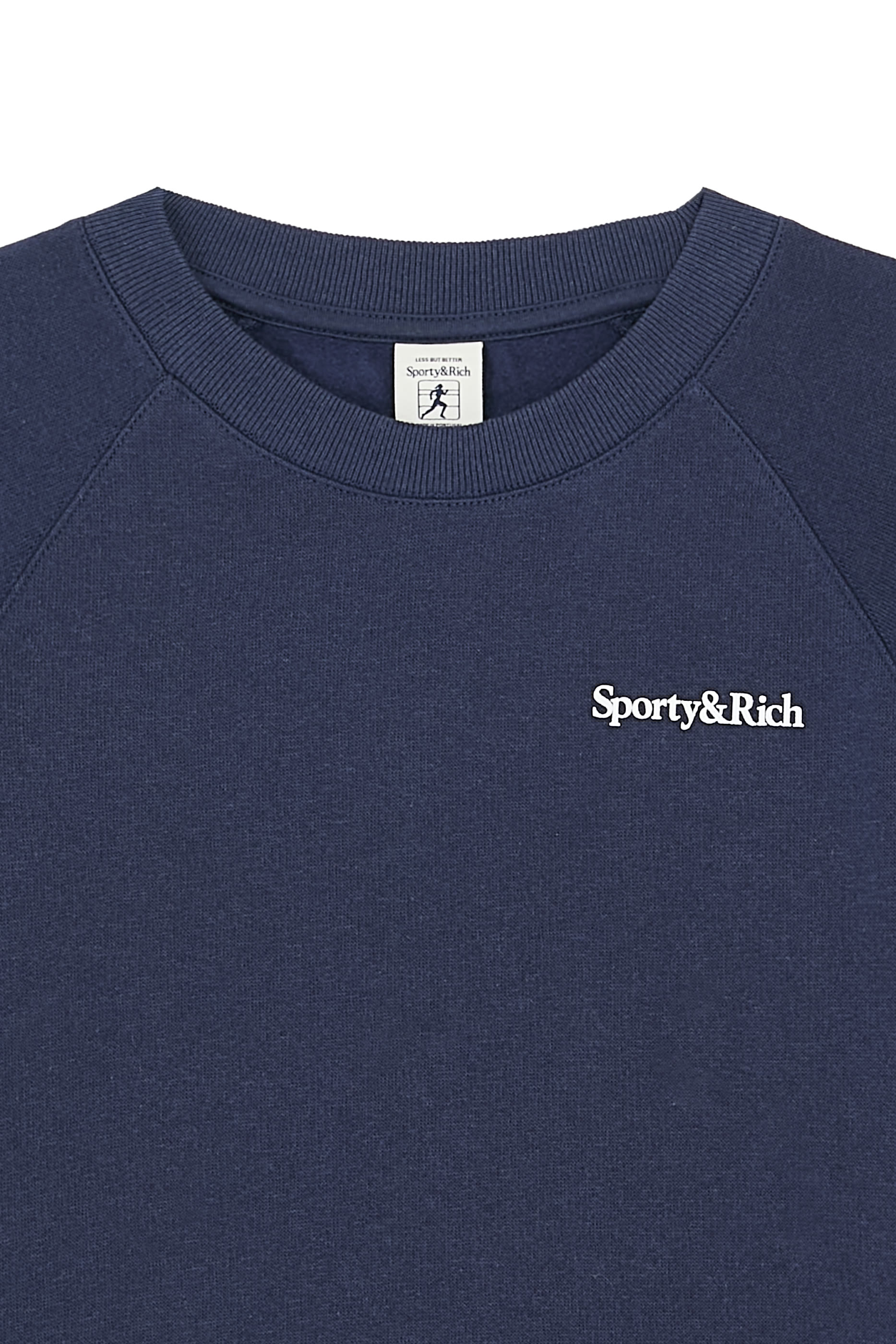 سويت شيرت بياقة ضيقة وشعار الماركة المطرز للأطفال