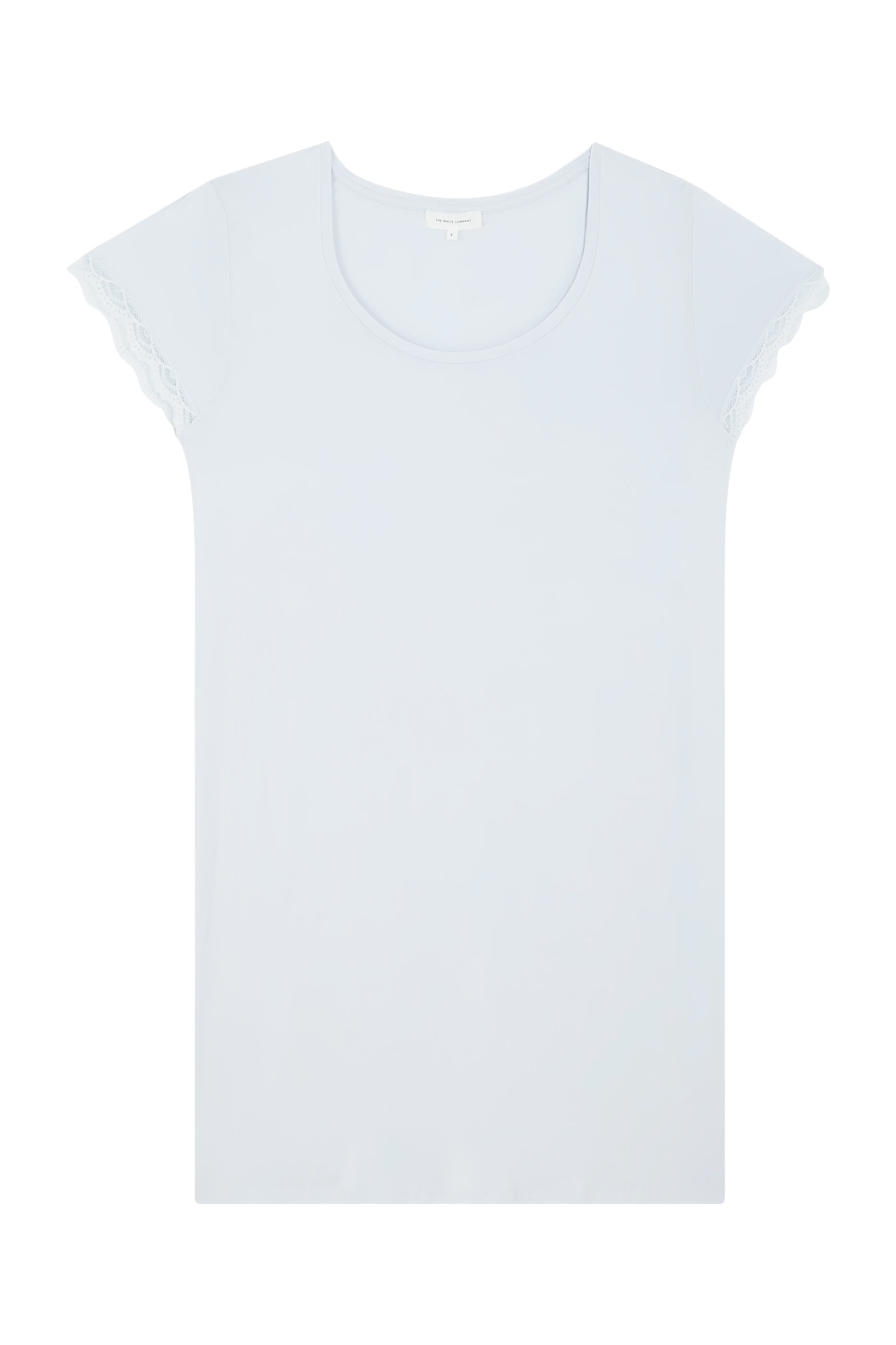 قميص نوم بياقة عميقة وحواف دانتيل جيرسيه 