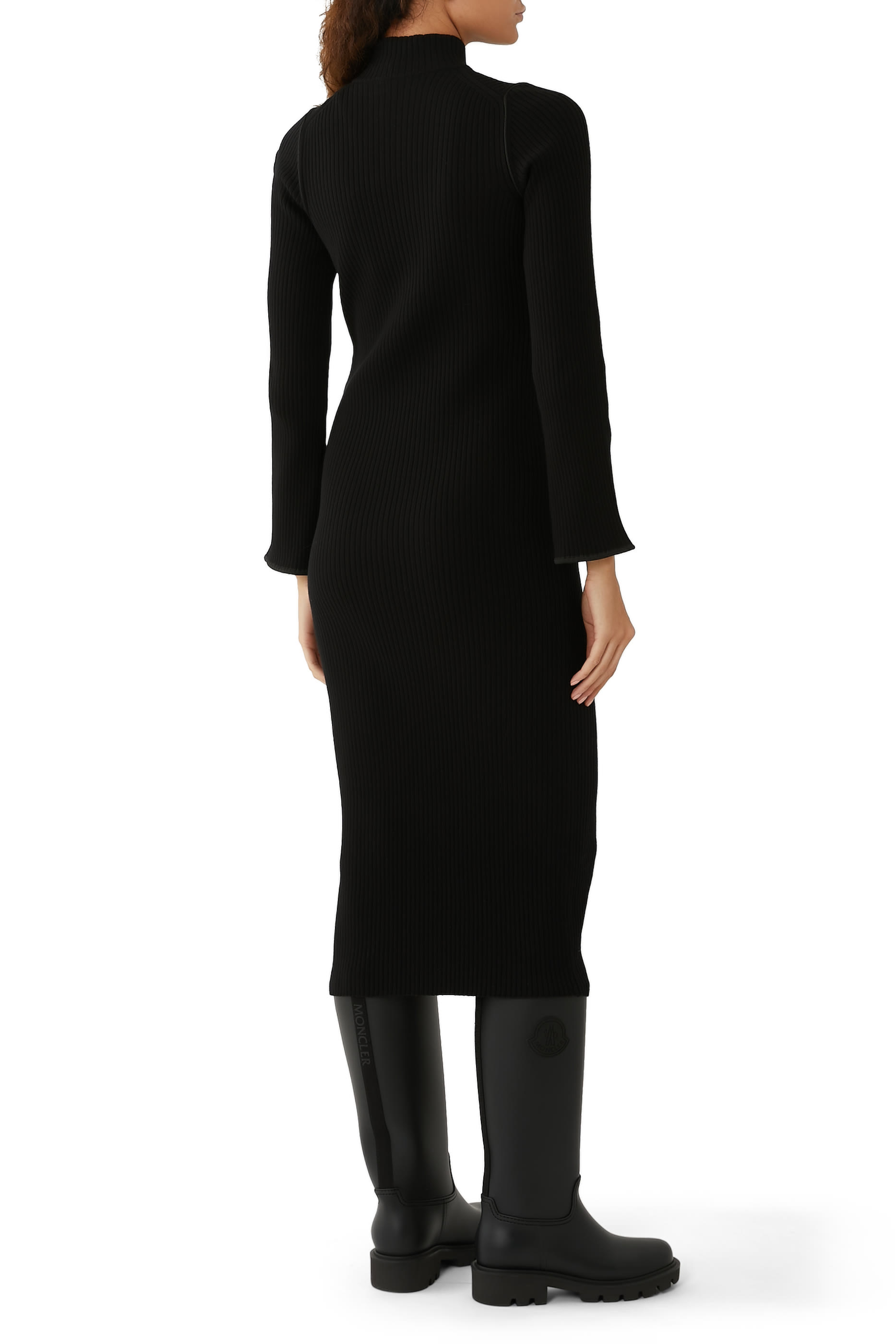 فستان متوسط الطول صوف