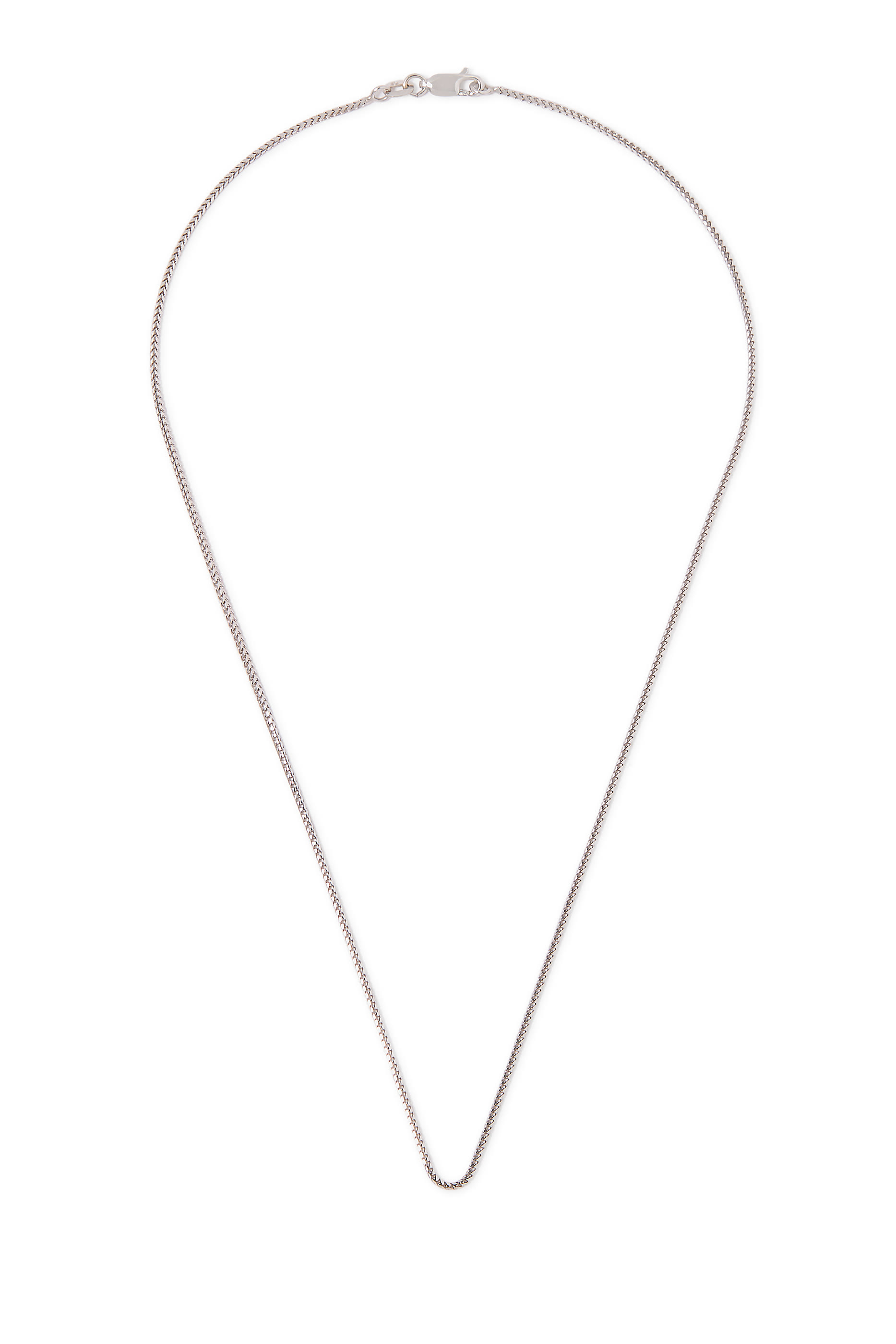 قلادة بتصميم سلسلة، ذهب أبيض عيار 18