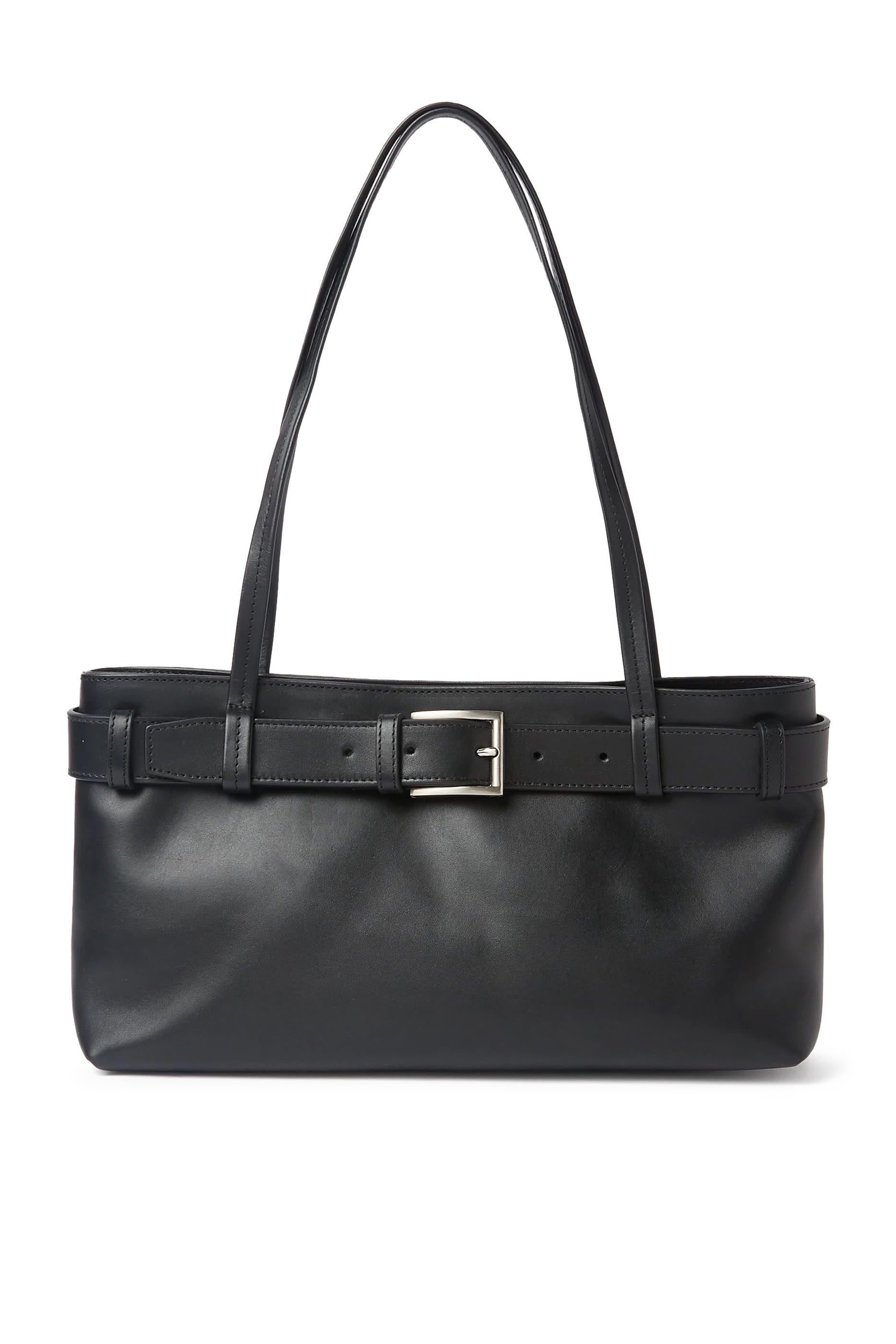 حقيبة بتصميم مستطيل مزينة بحزام