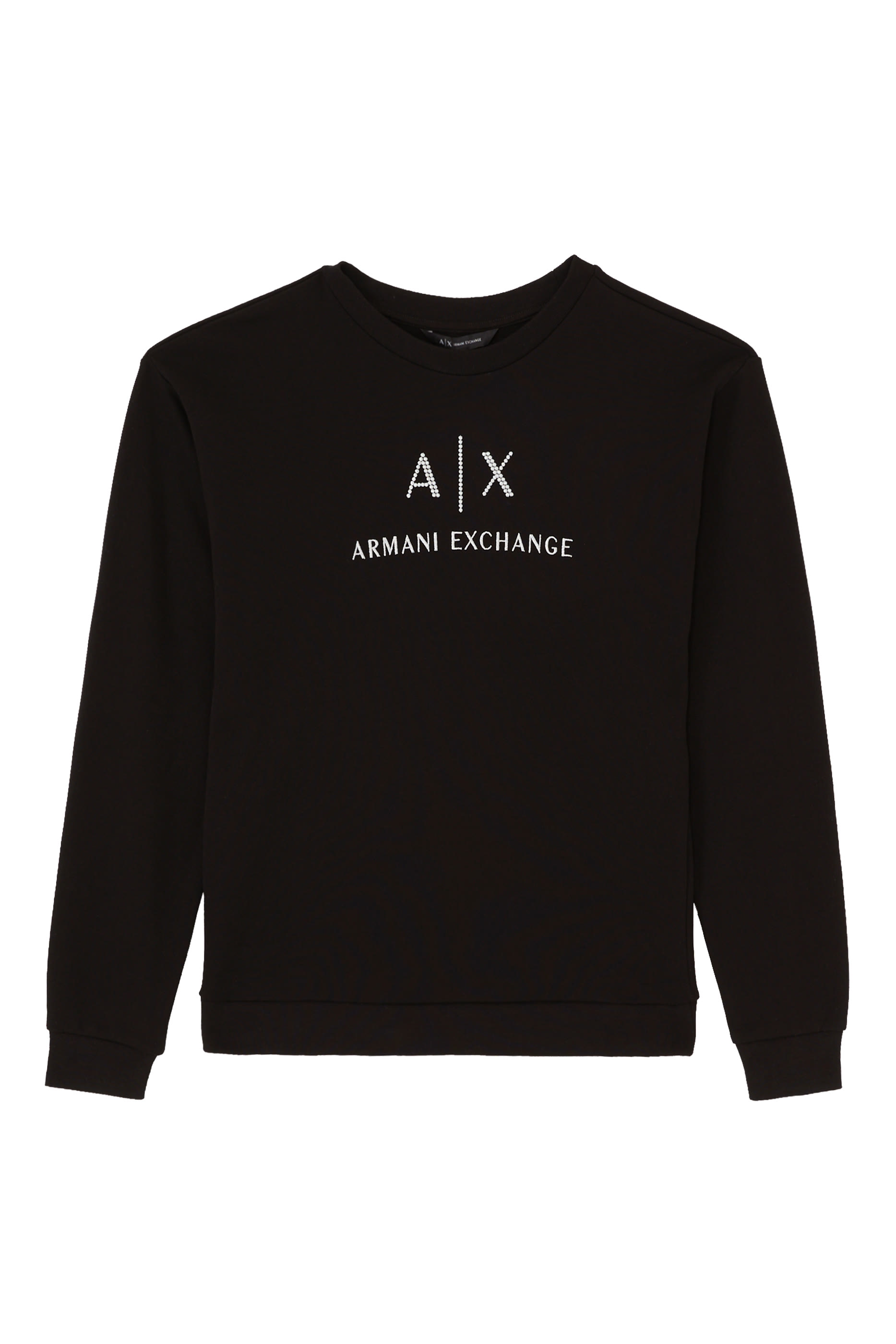 سويت شيرت بياقة ضيقة بحروف شعار الماركة