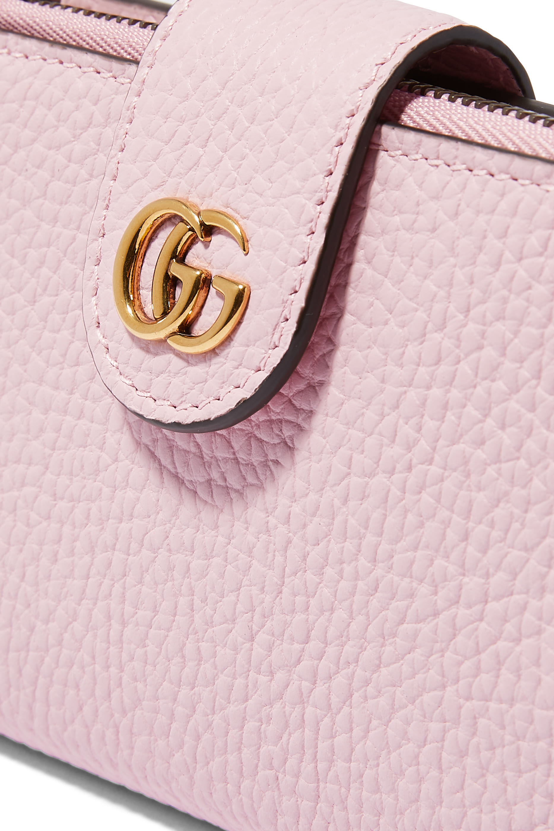 محفظة متوسطة بحروف شعار الماركة مزدوجة