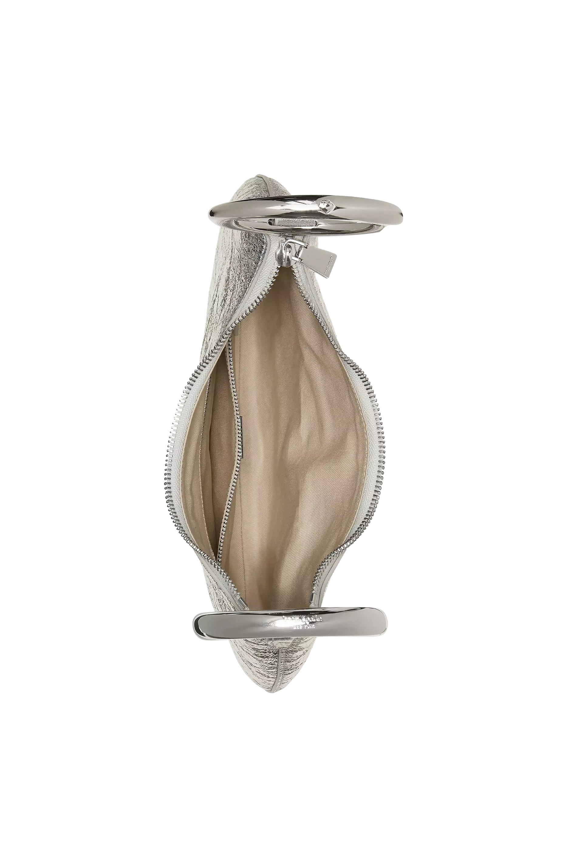 حقيبة بانجل جلد لامع مجعد