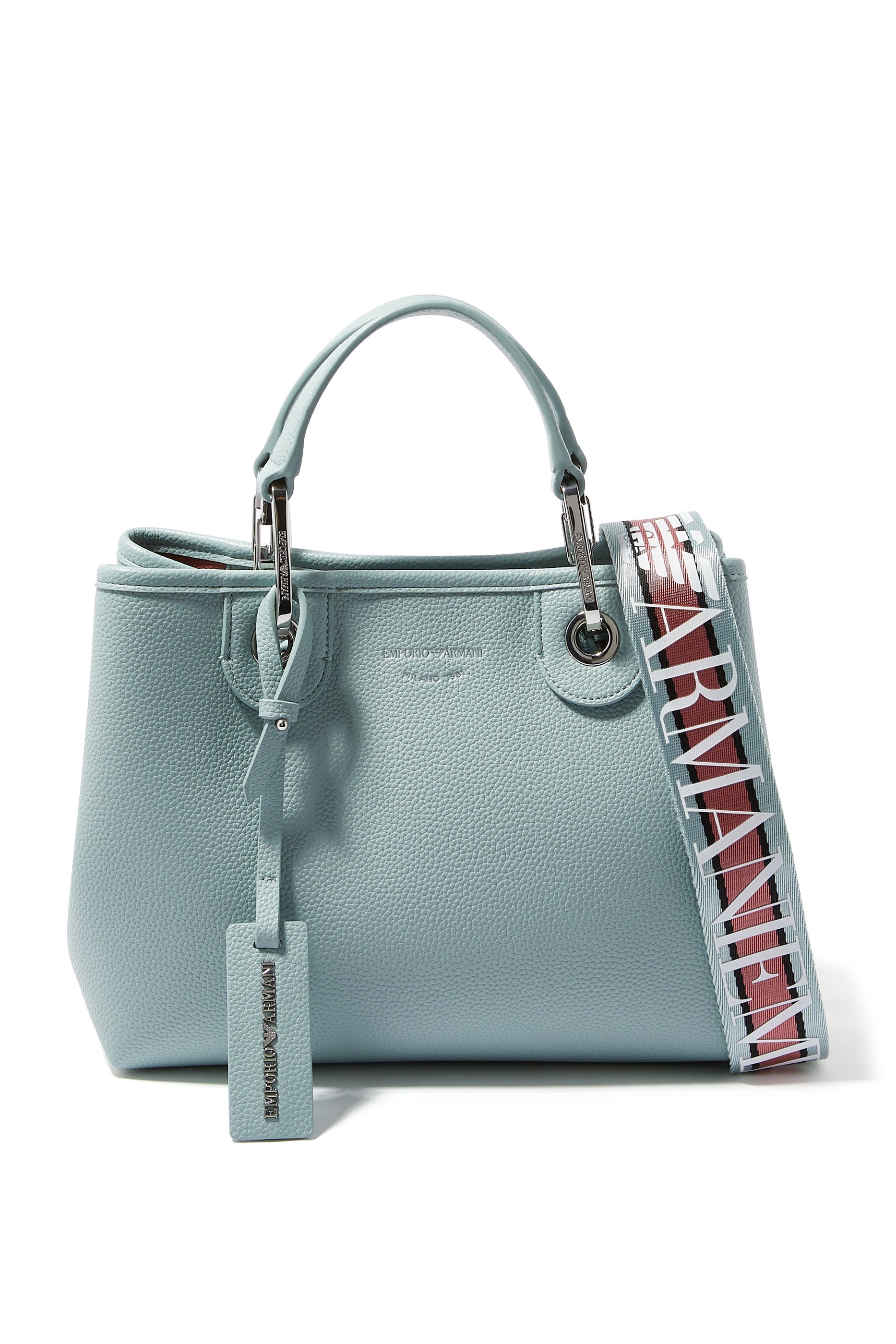 حقيبة صغيرة بطبعات بارزة بشعار الماركة