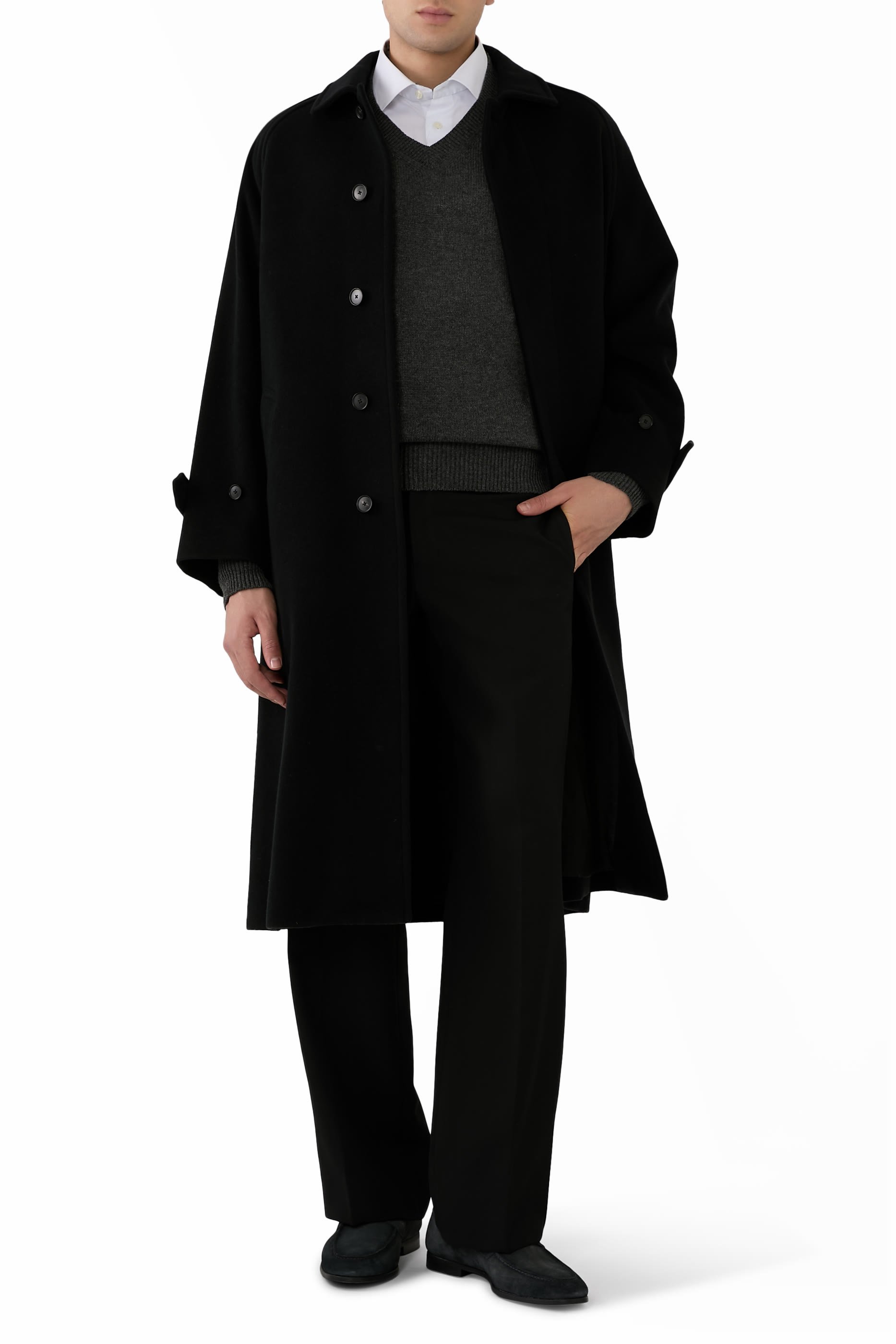 Light Cashmere Knit V-Neck Pullover 