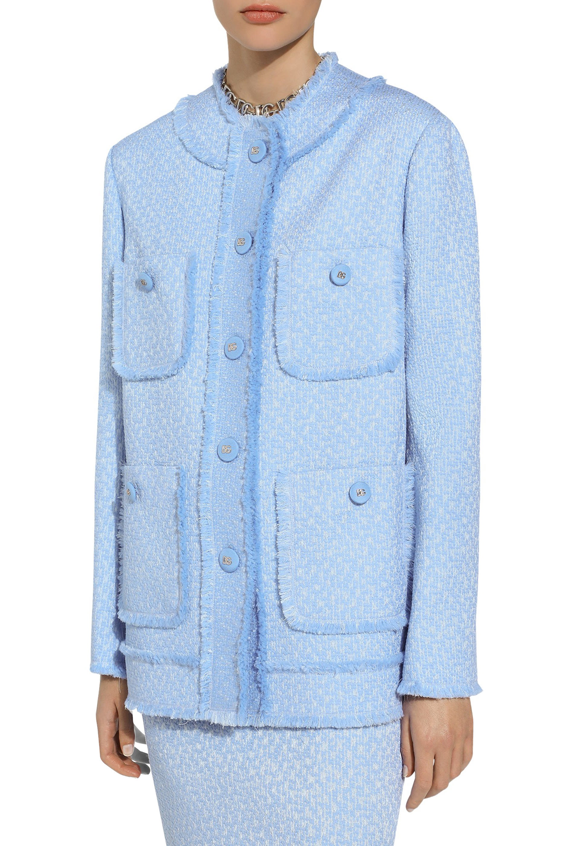 جاكيت تويد بصف أزرار راشيل