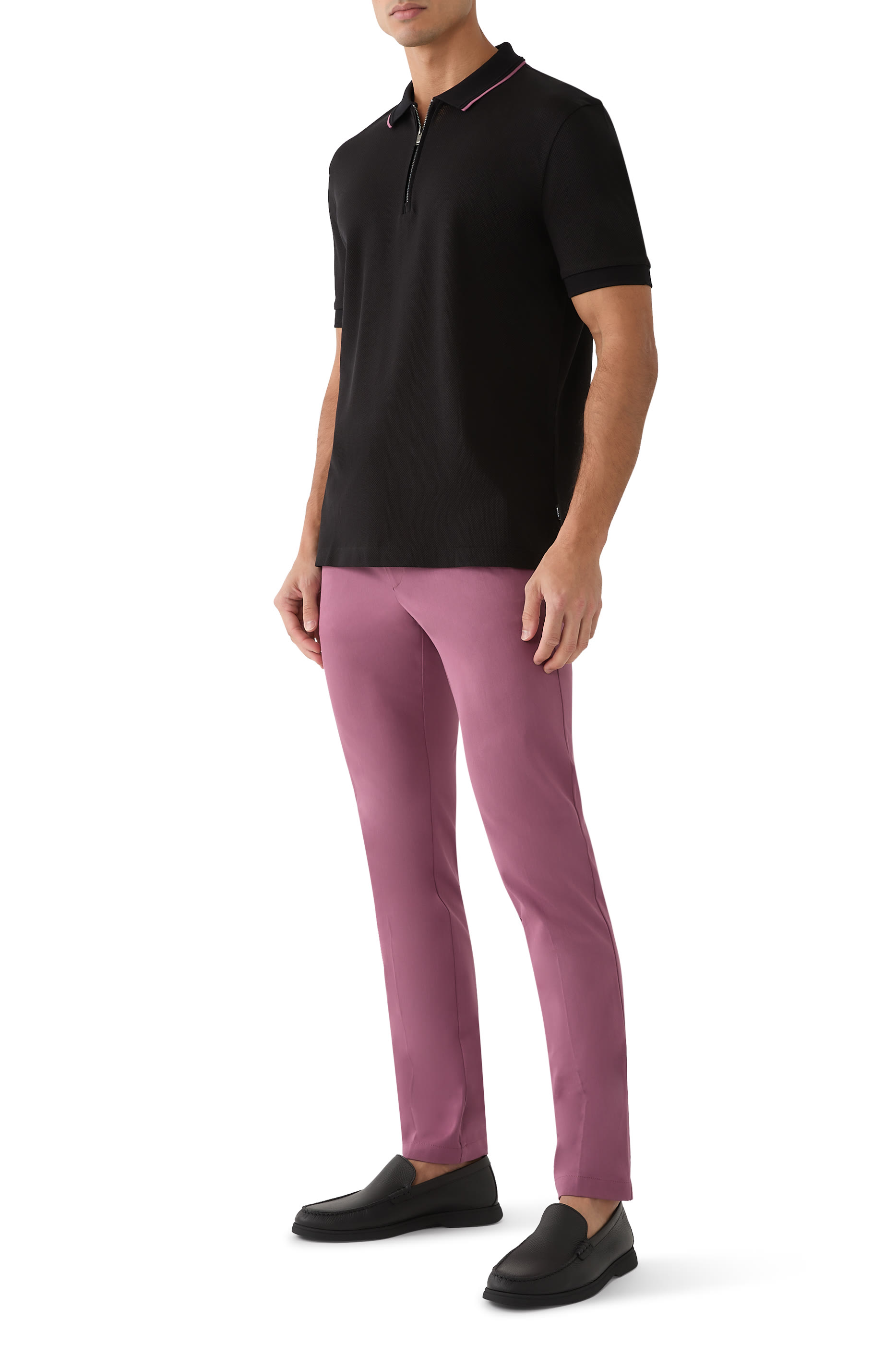 حذاء موكاسين جلد بارز الملمس