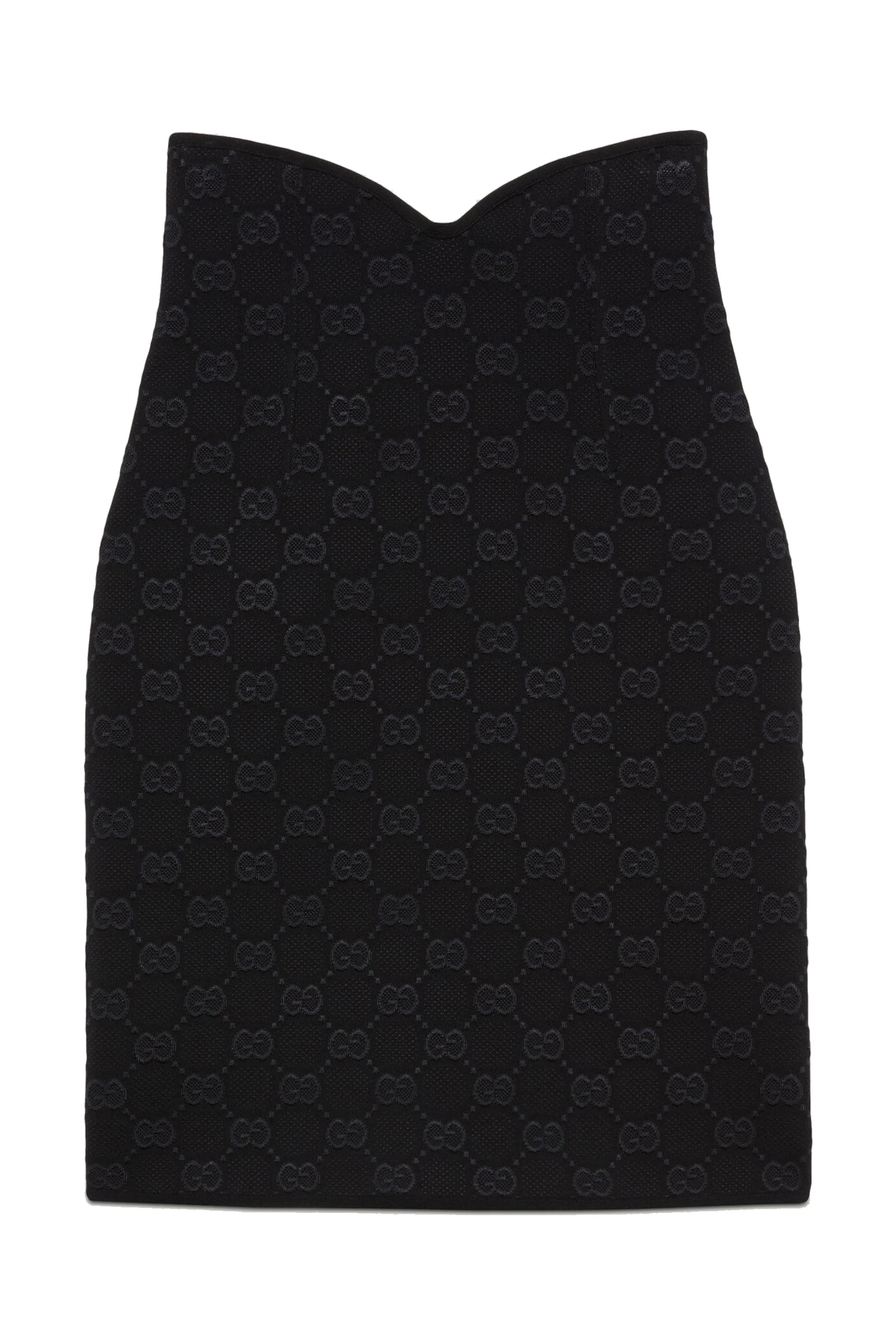 تنورة كريب فيسكوز بنقشة حرفي شعار الماركة