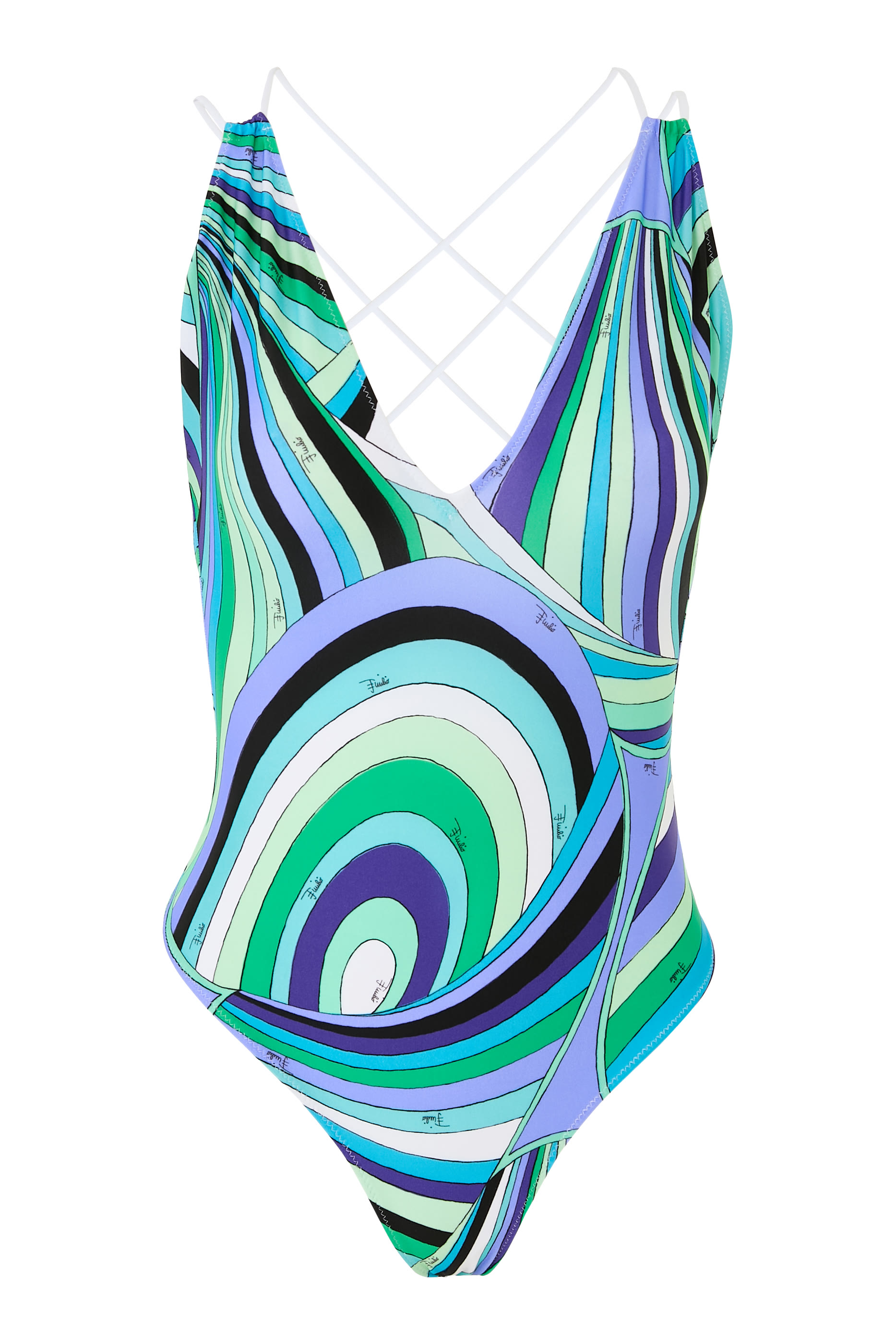 بدلة سباحة بتصميم قطعة واحدة بطبعات