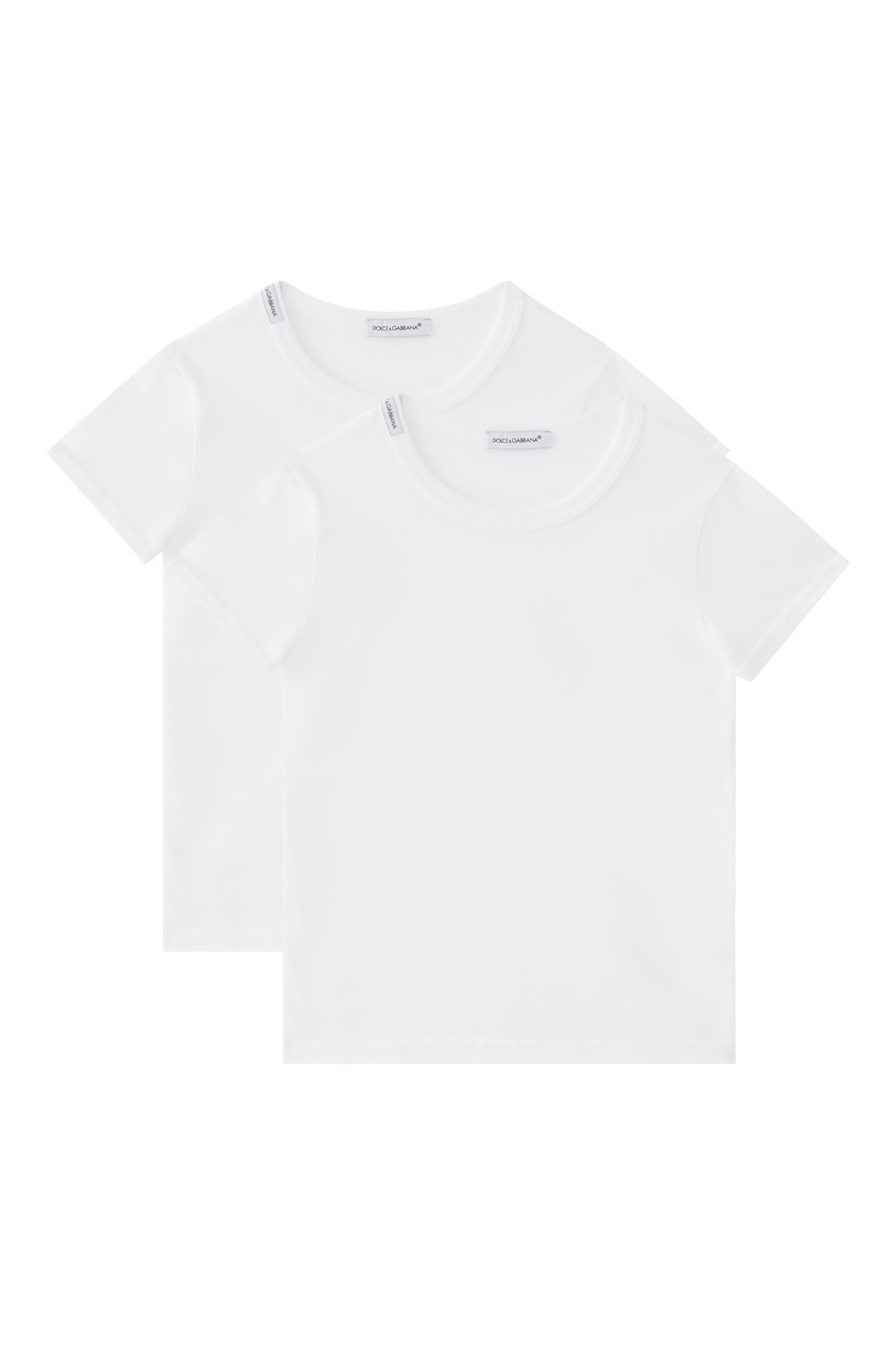 طقم تيشبرتات للأطفال بياقة ضيقة، قطعتين