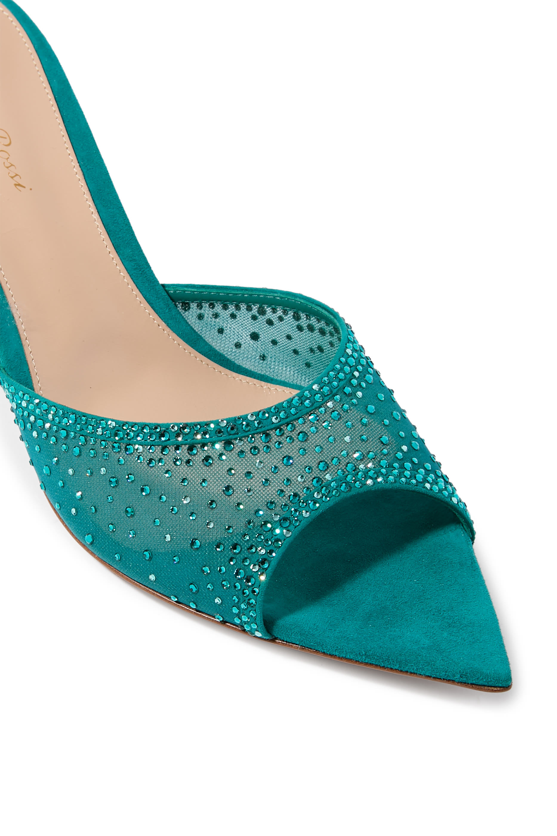 حذاء مفتوح رانيا 55 مزين أورجانزا وشمواه