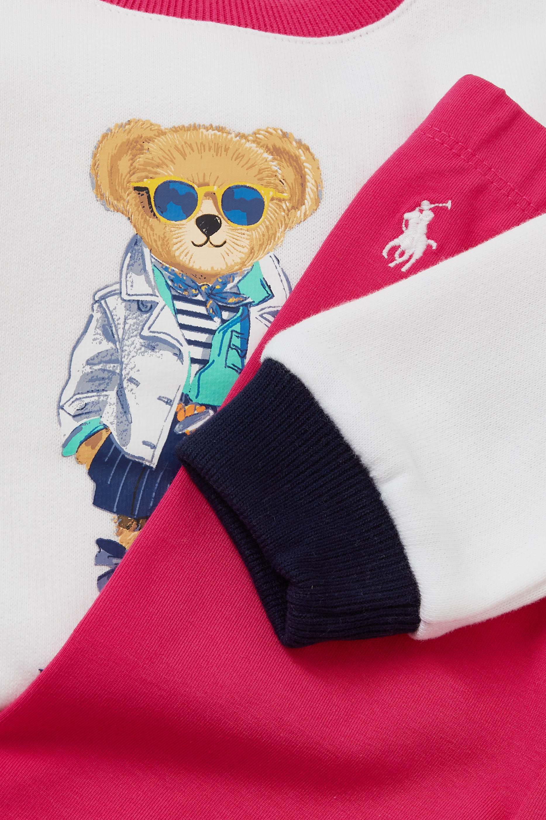 طقم بلوزة ولغينغز للأطفال بطبعة دب