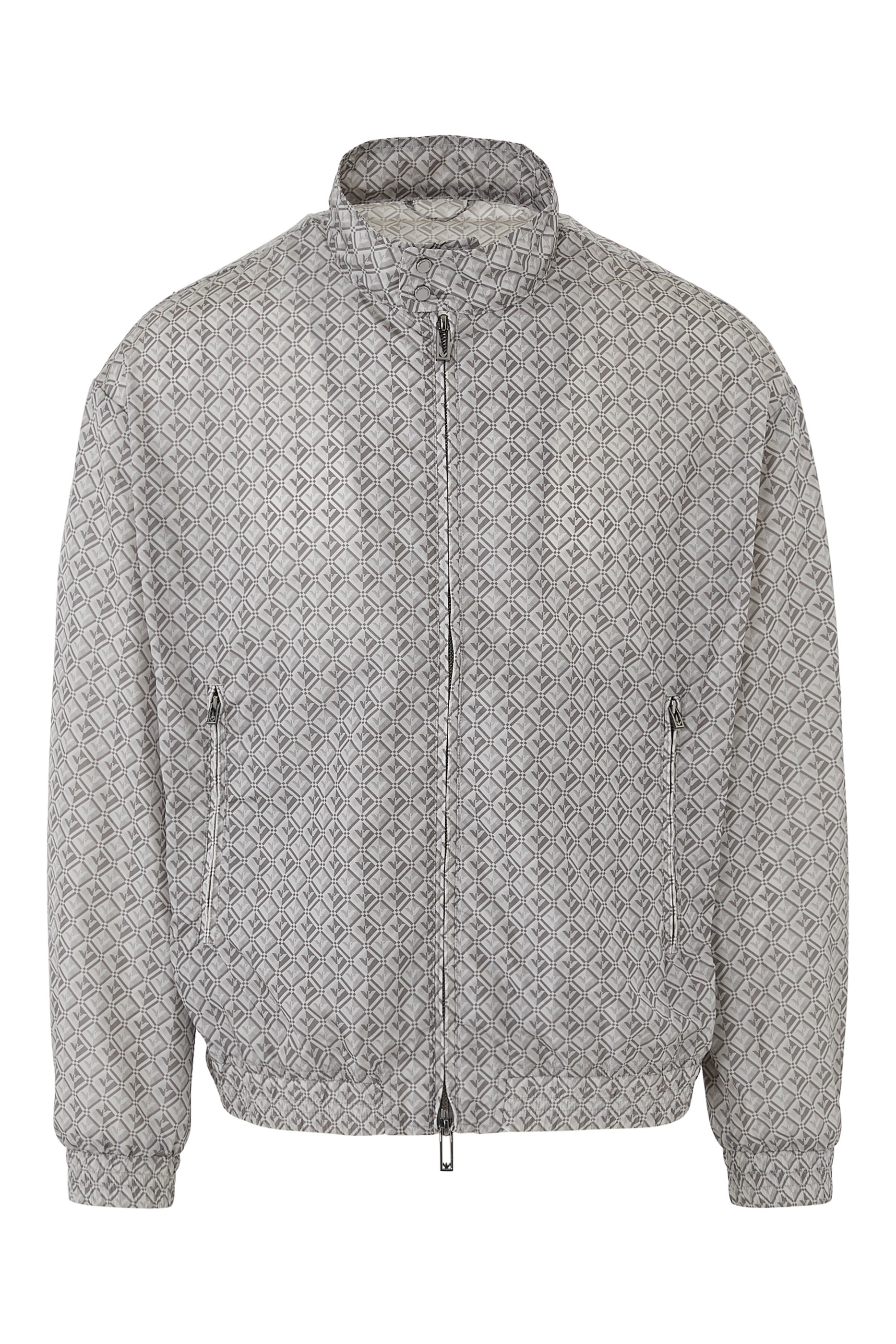 جاكيت نايلون بشعار الماركة بحجم صغير