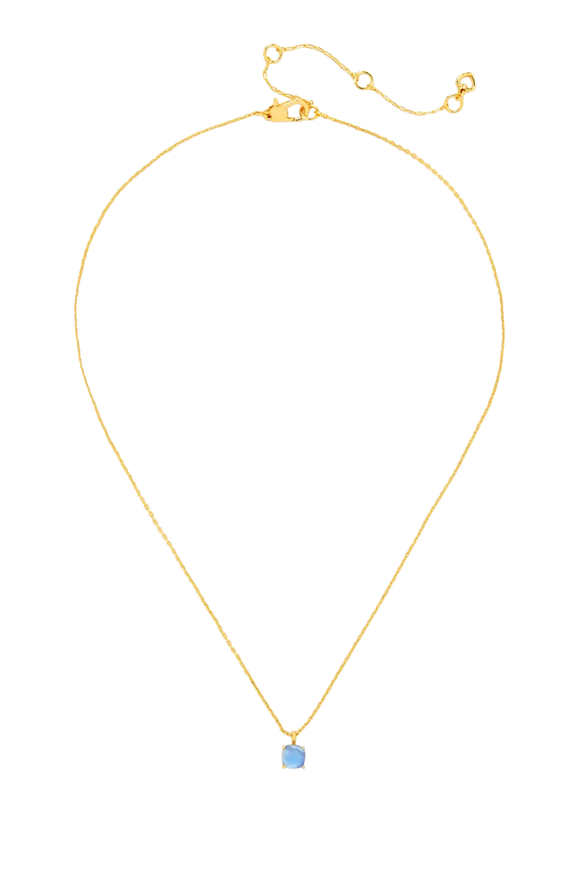 قلادة ليتل لاكشريز بدلاية مربعة مرصعة بأحجار زركونيا مكعبة نحاس مطلي