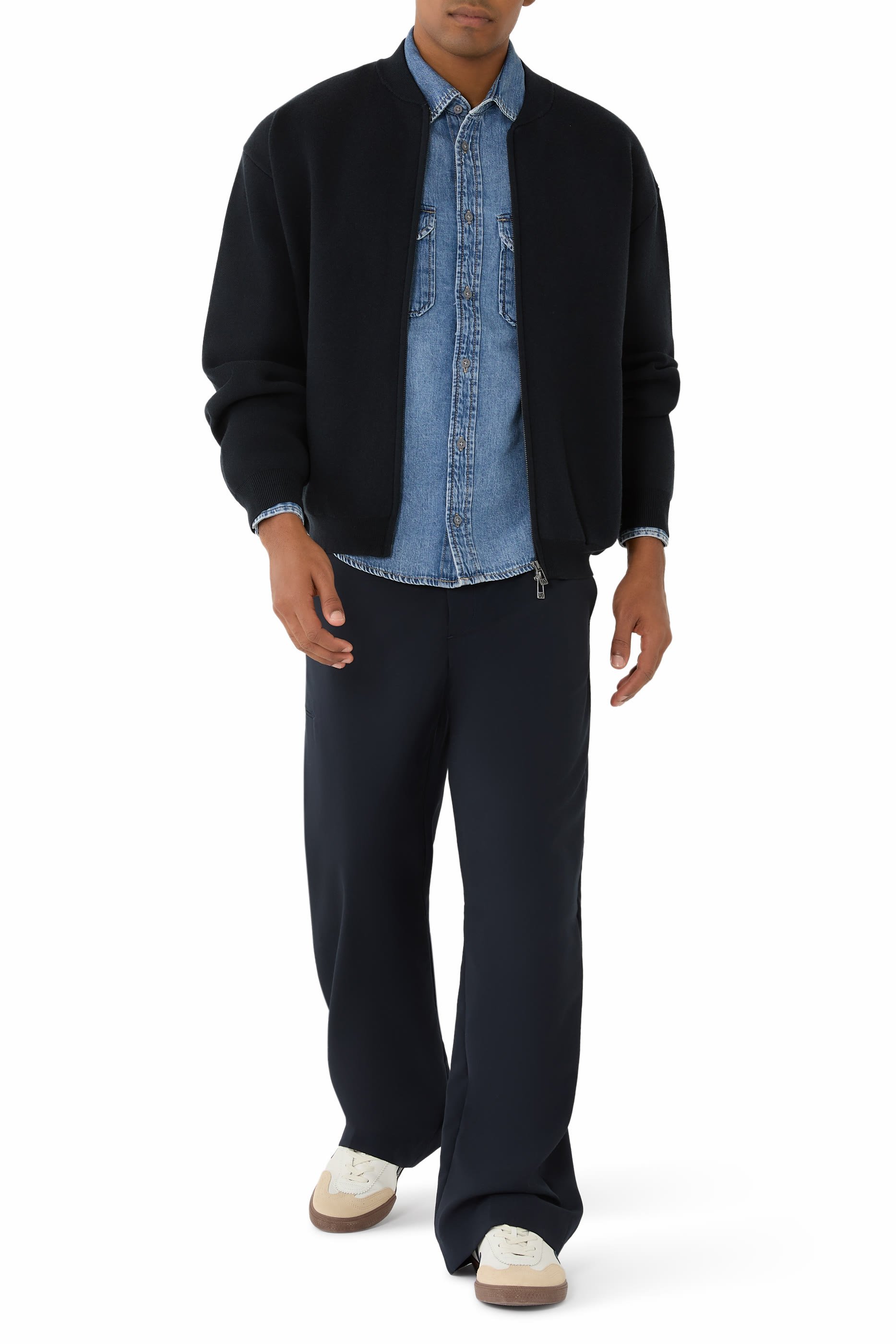 قميص ذا غريد بقصة عادية دنيم