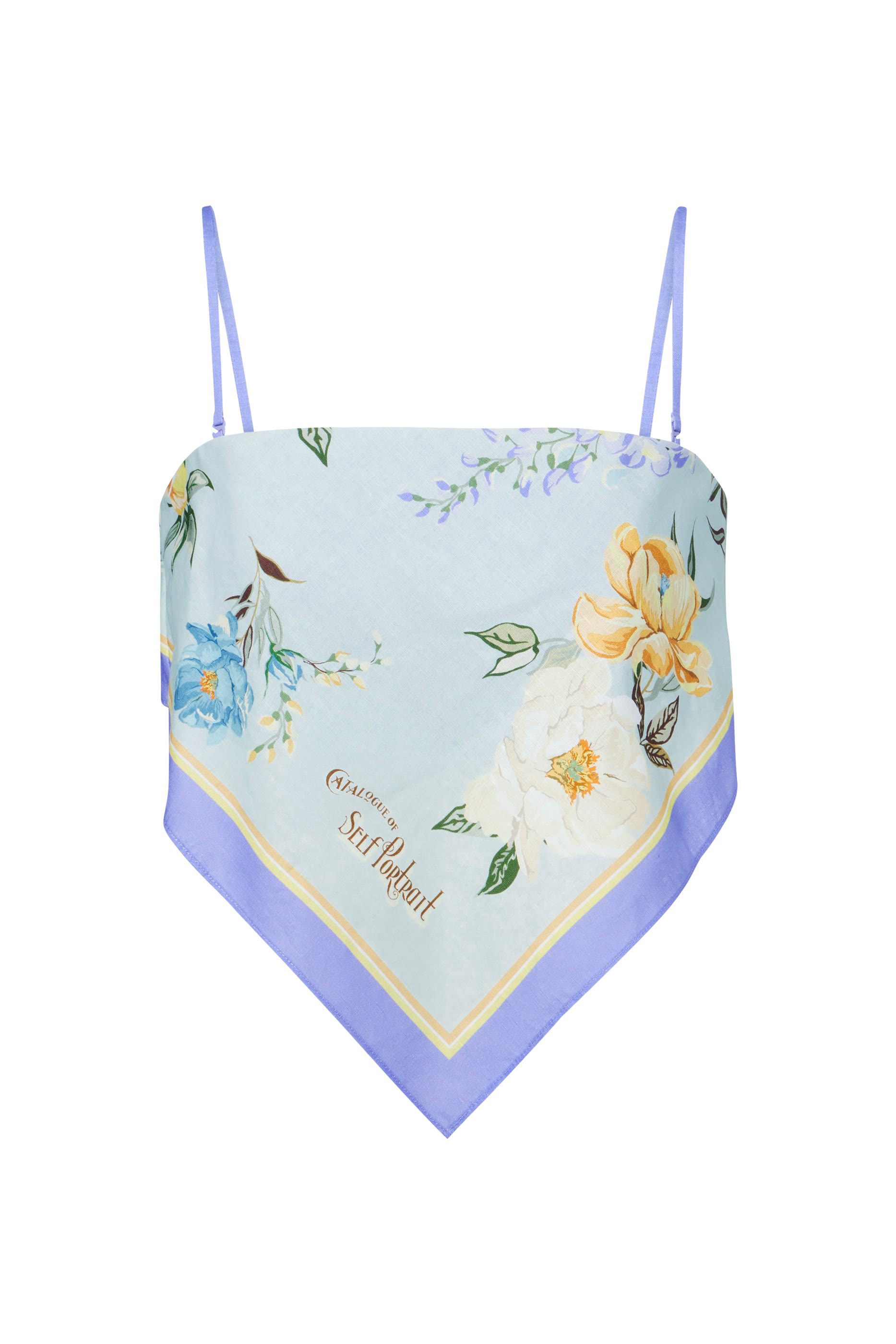 بلوزة بطبعة زهور كتان