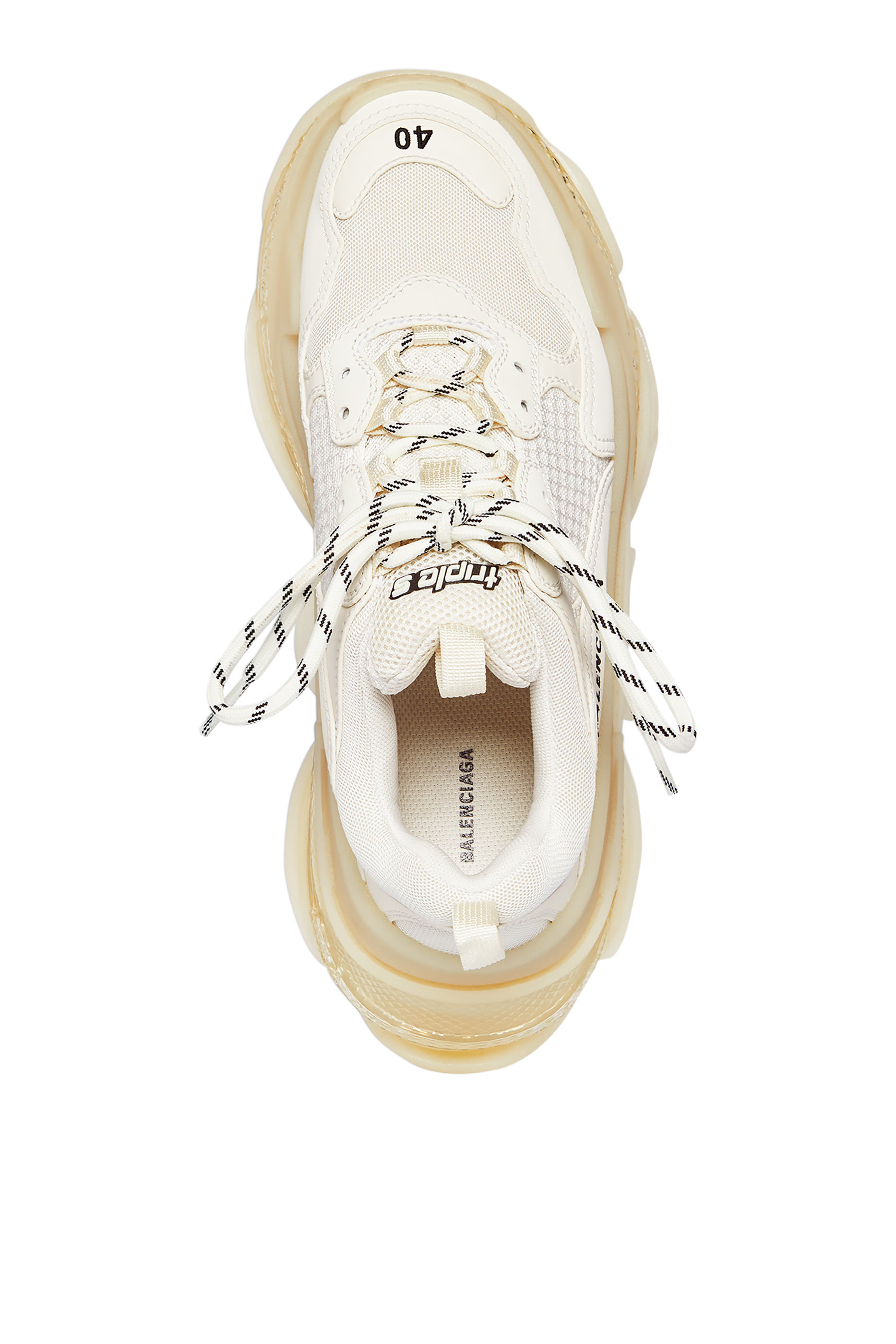 سنيكرز تريبل إس بنعل شفاف