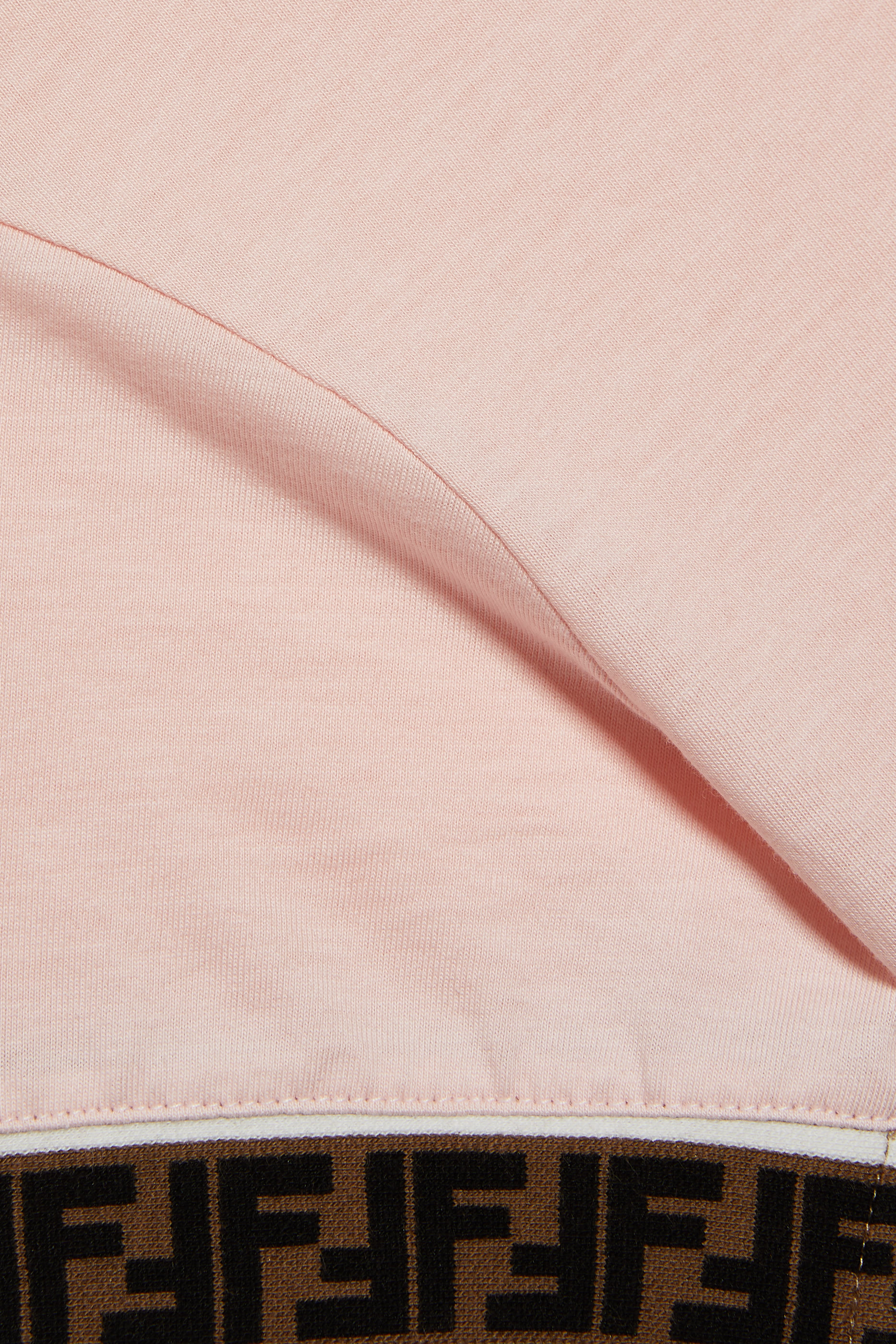 تي شيرت قطن بشريط بشعار FF