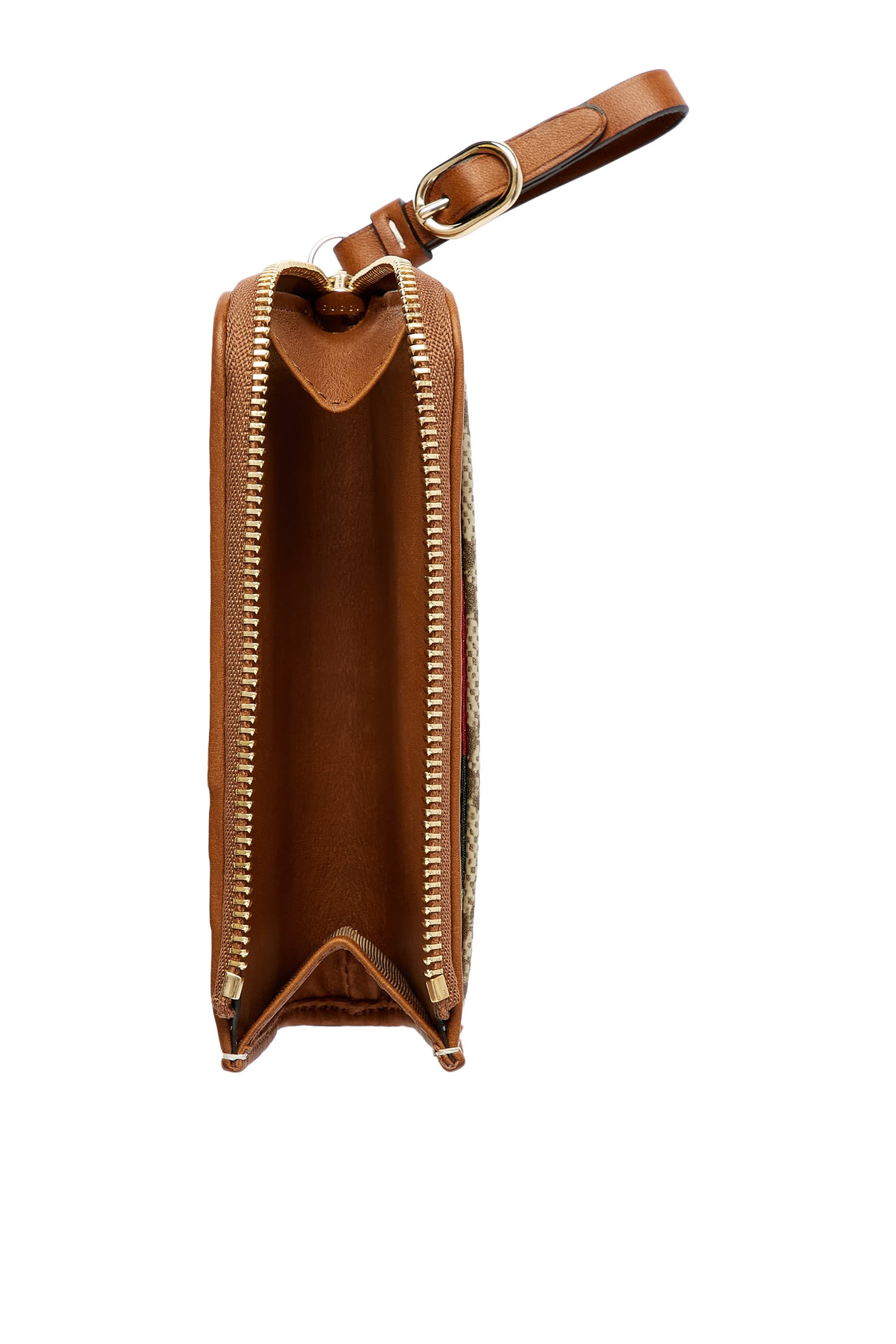 حافظة بطاقات بسحاب وشعار الماركة