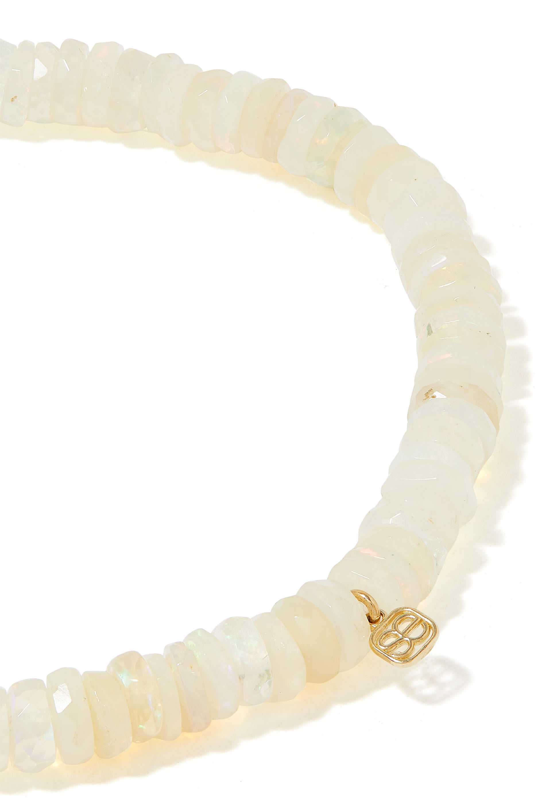 سوار مزين بالأوبال وحلية زهرة بيزلي مرصعة بالماس ذهب أصفر عيار 14