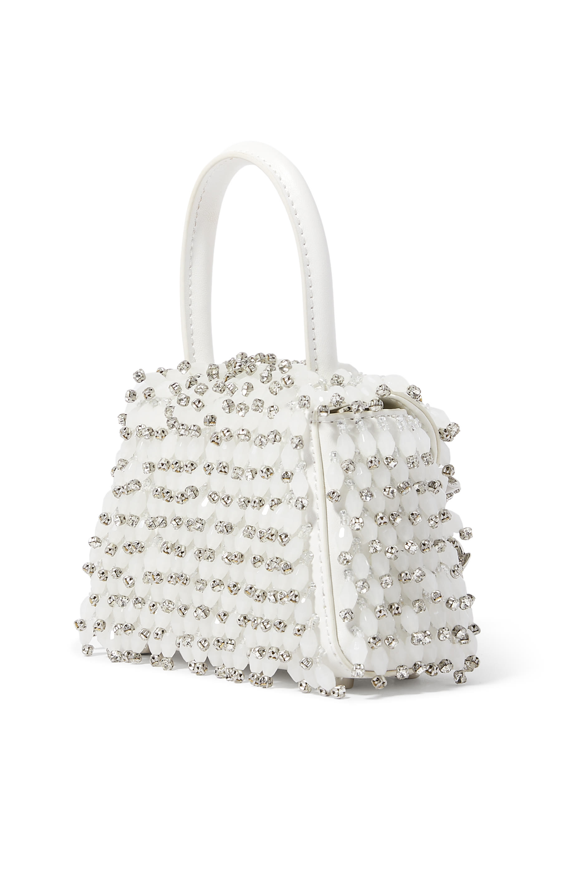 حقيبة مايكرو بيد علوية وعقدة مرصعة بالكريستال