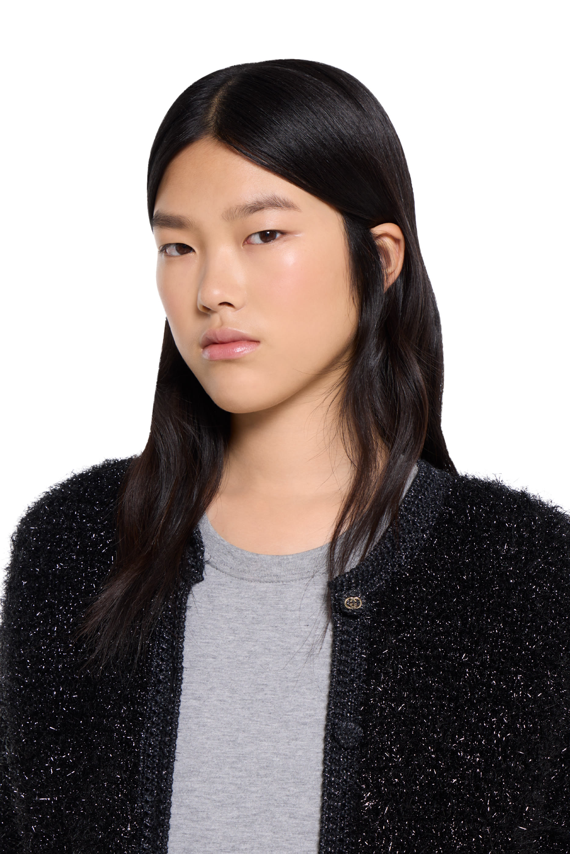 كارديجان صوف سميك لامع