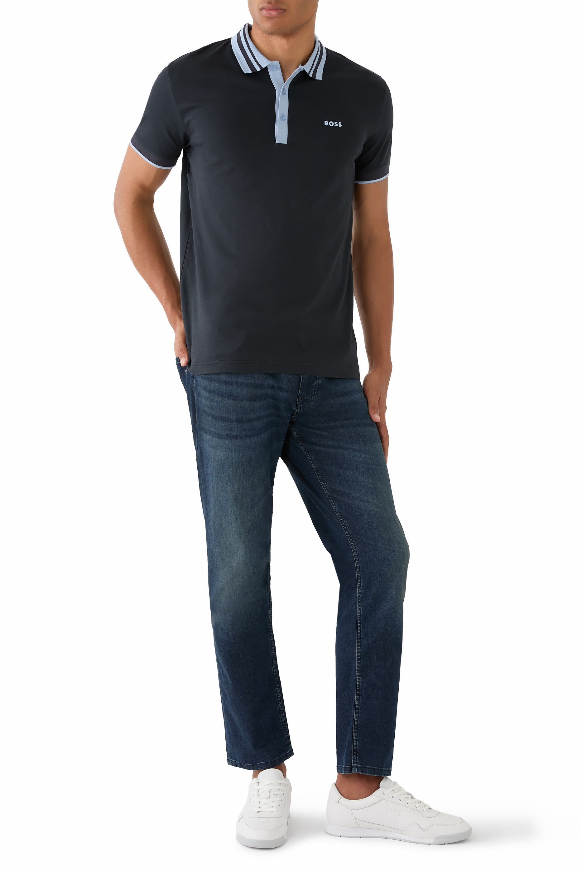 قميص بولو بول بنسيج متشابك