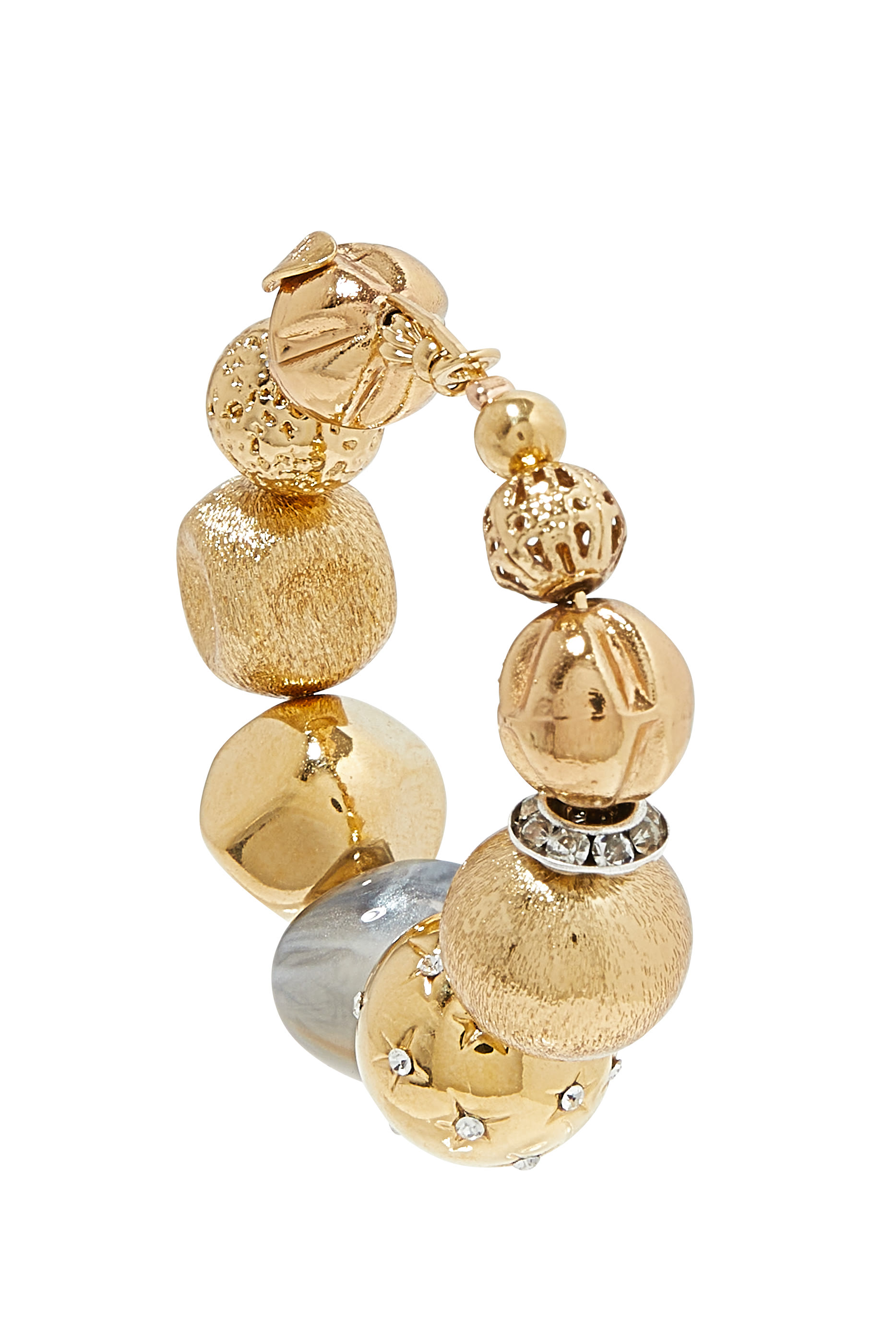 أقراط دائرية بالازيو نحاس مطلي بالذهب