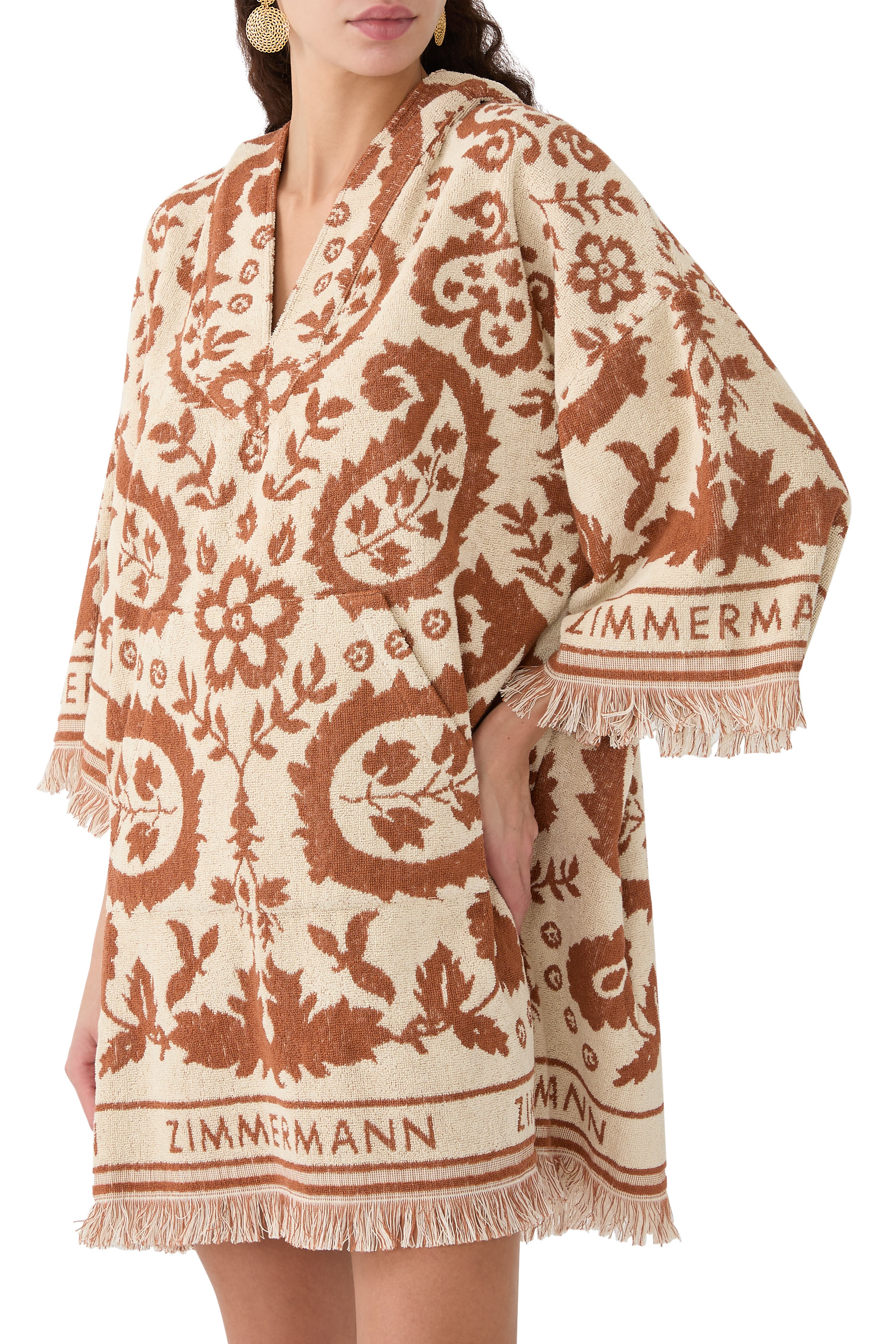 فستان ويلي بغطاء للرأس قطن مناشف